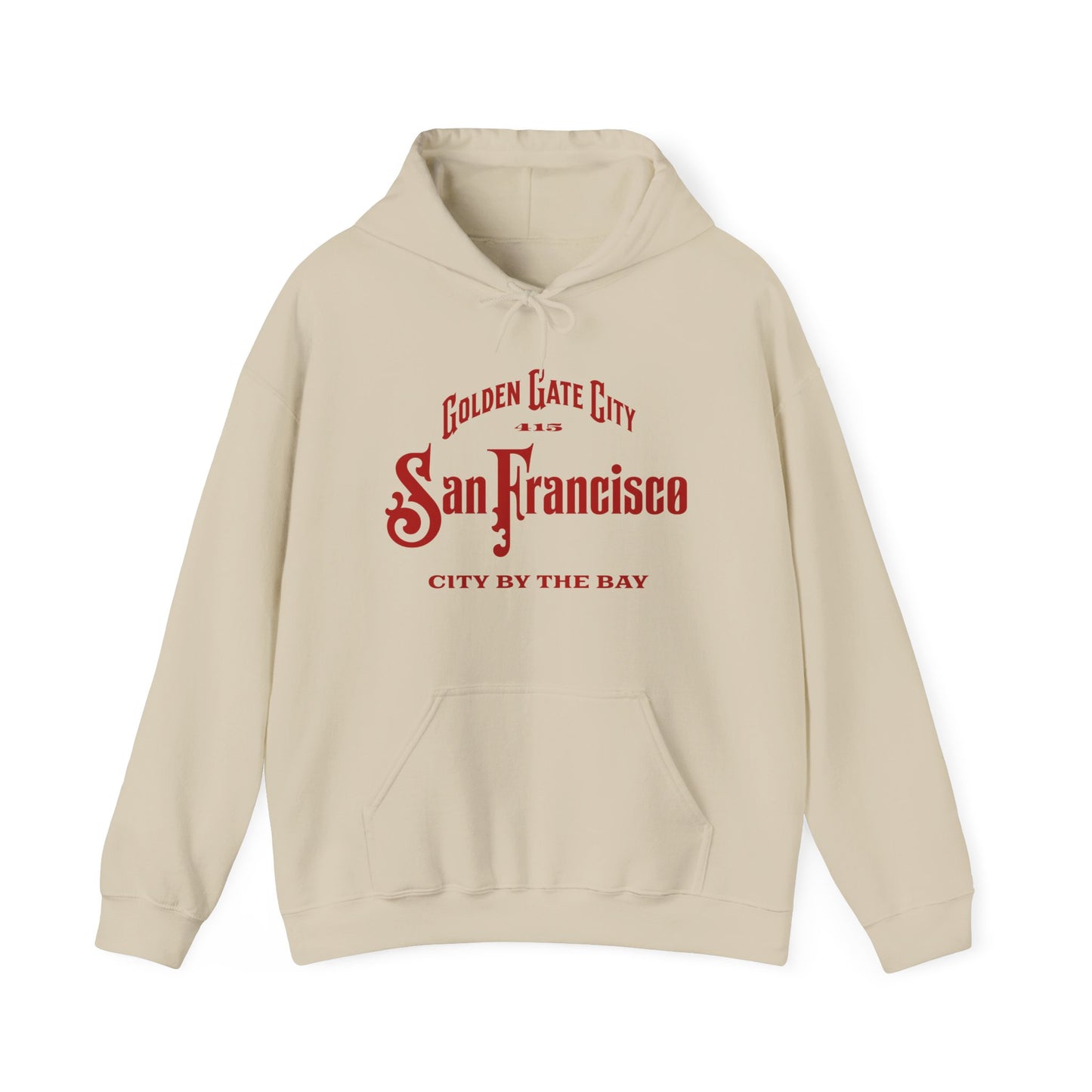 San Francisco City by the Bay Vintage Script Hoodie