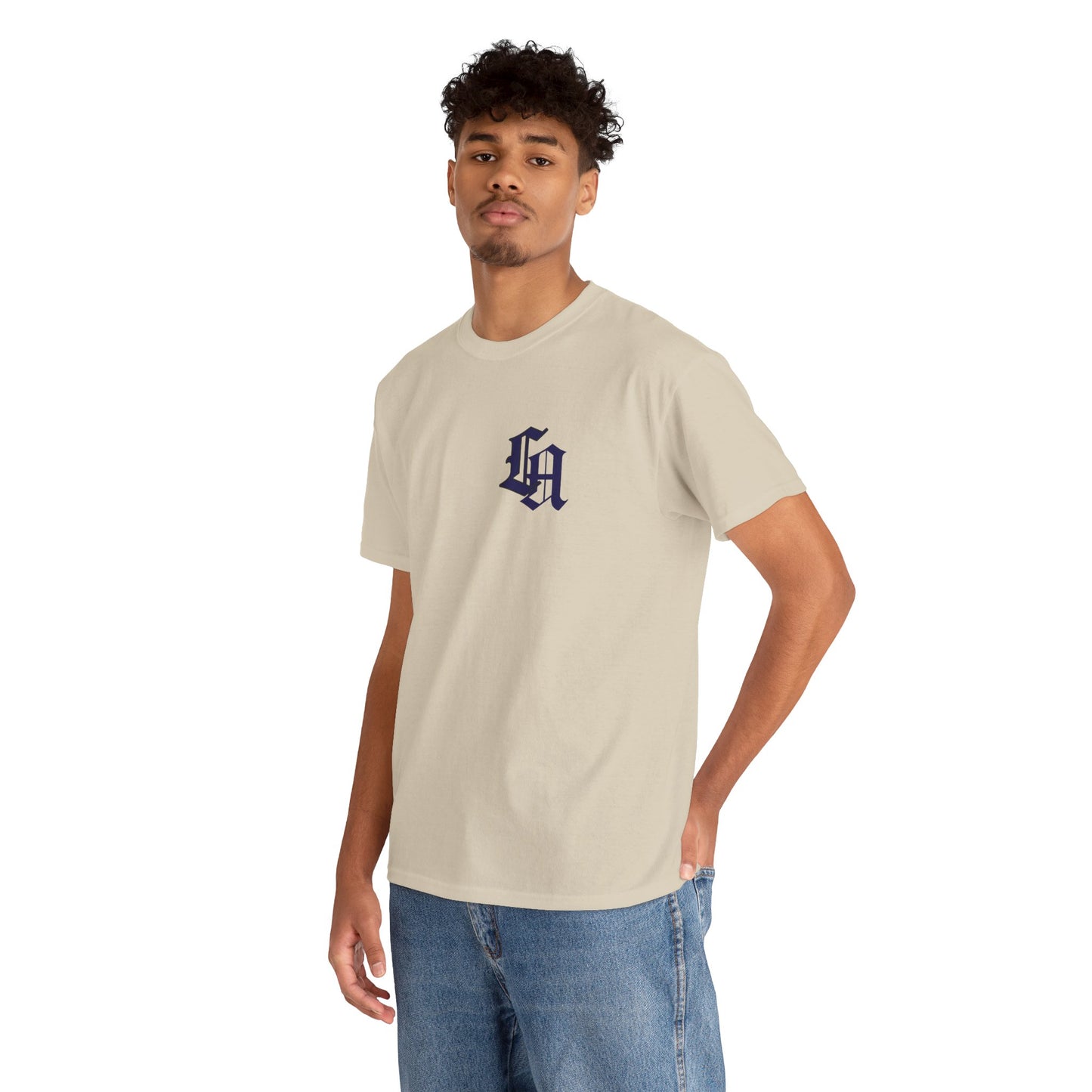 Gothic LA Minimalist Chest Tee: Premium Urban Streetwear