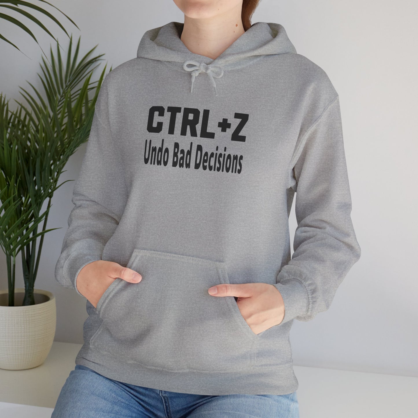 Funny CTRL+Z Undo Bad Decisions Tech Humor Hoodie