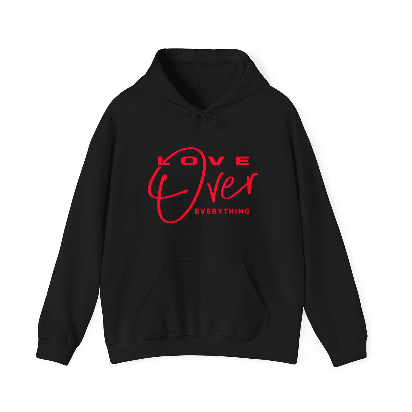 Love Over Everything: Red Script Graphic Premium Pullover