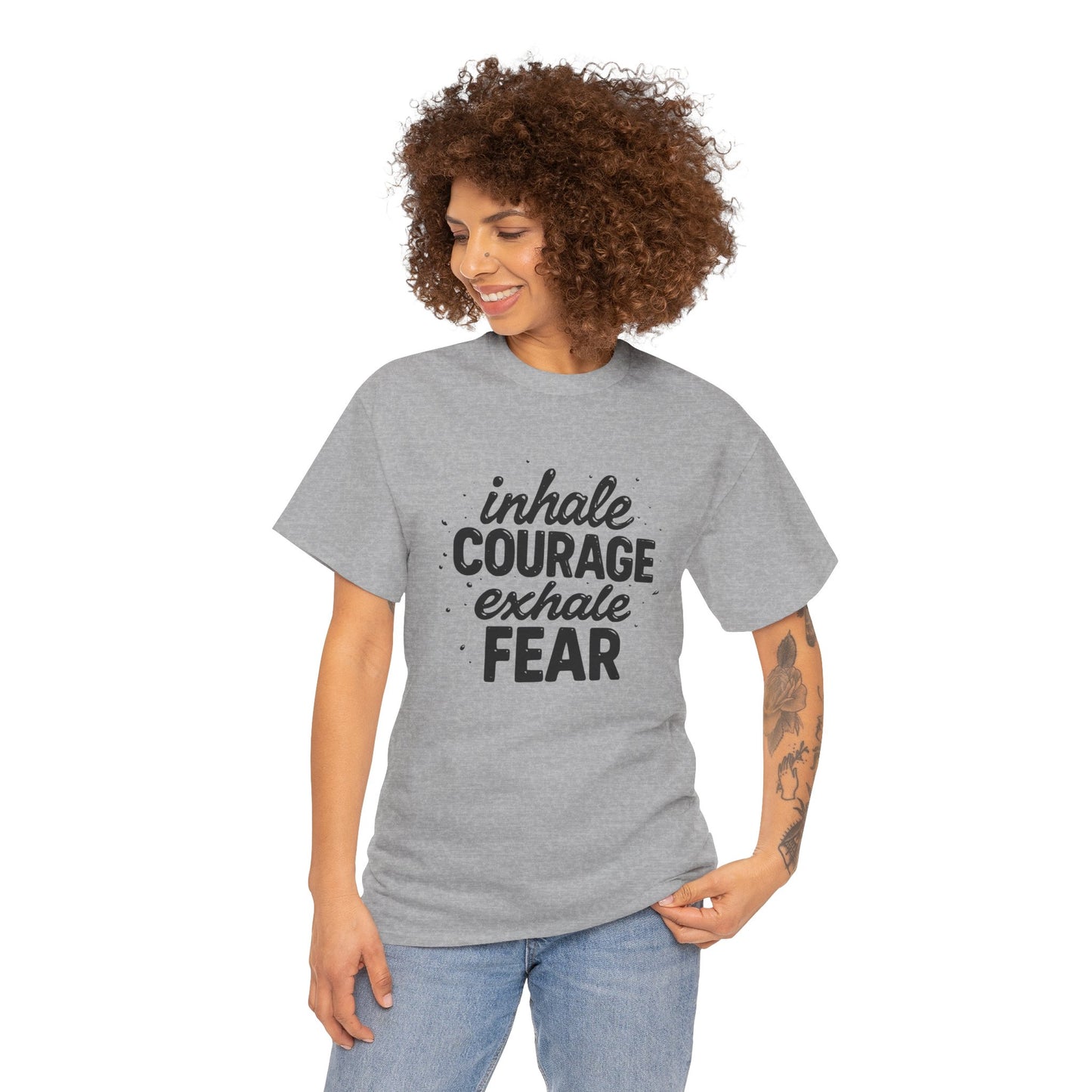 Inhale Courage, Exhale Fear Premium Graphic Tee