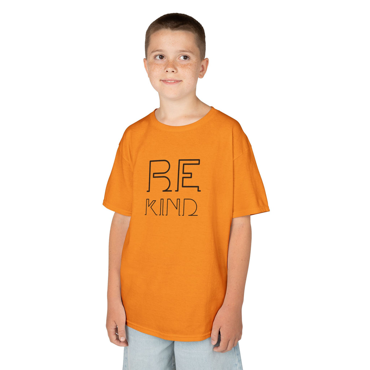 Kids T-Shirt — "Be Kind" Minimalist Typography Tee