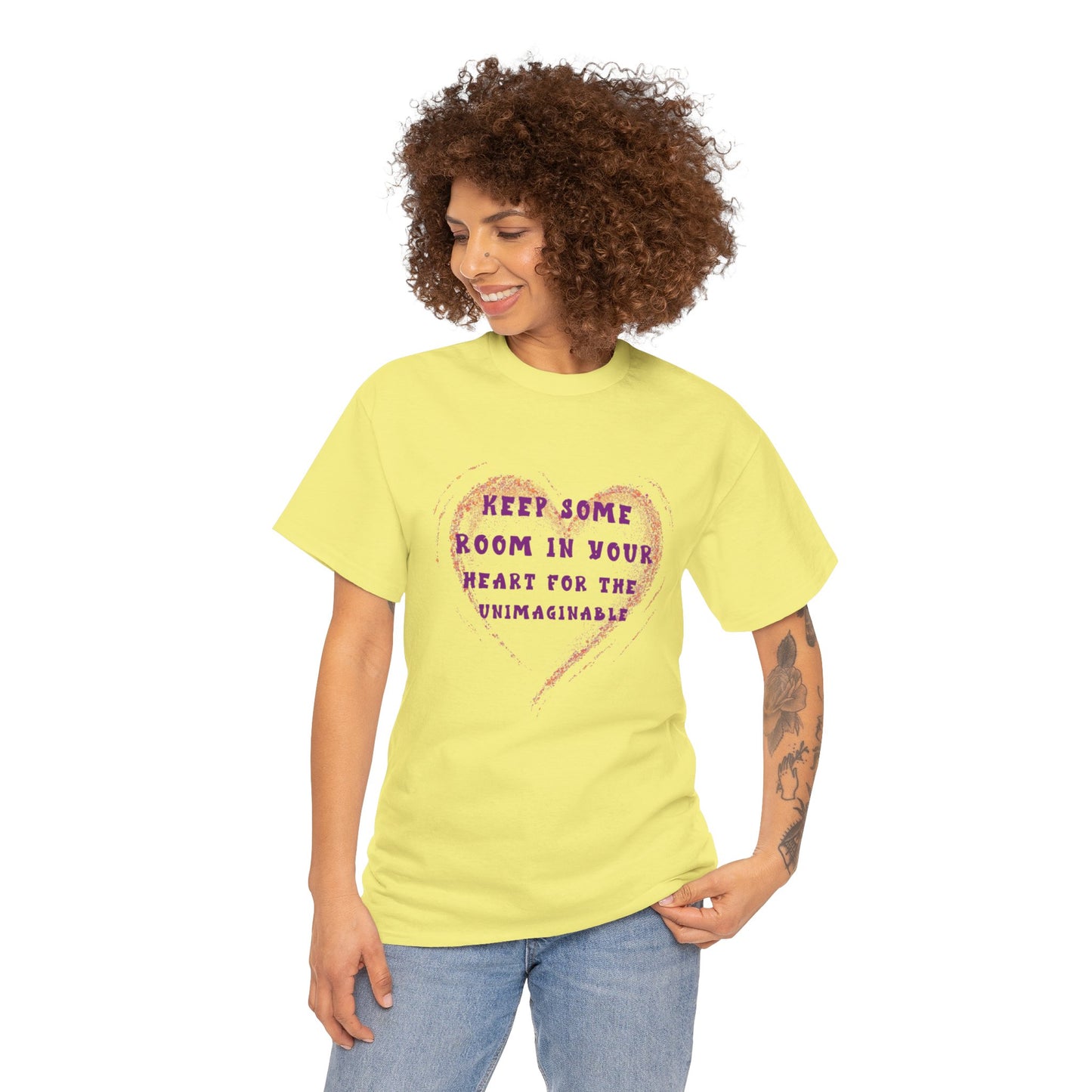 Keep some room in your heart for the unimaginable Unisex Heavy Cotton Tee