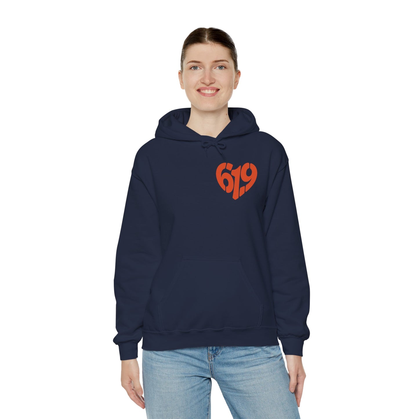 619 Heart San Diego Area Code Premium Hoodie