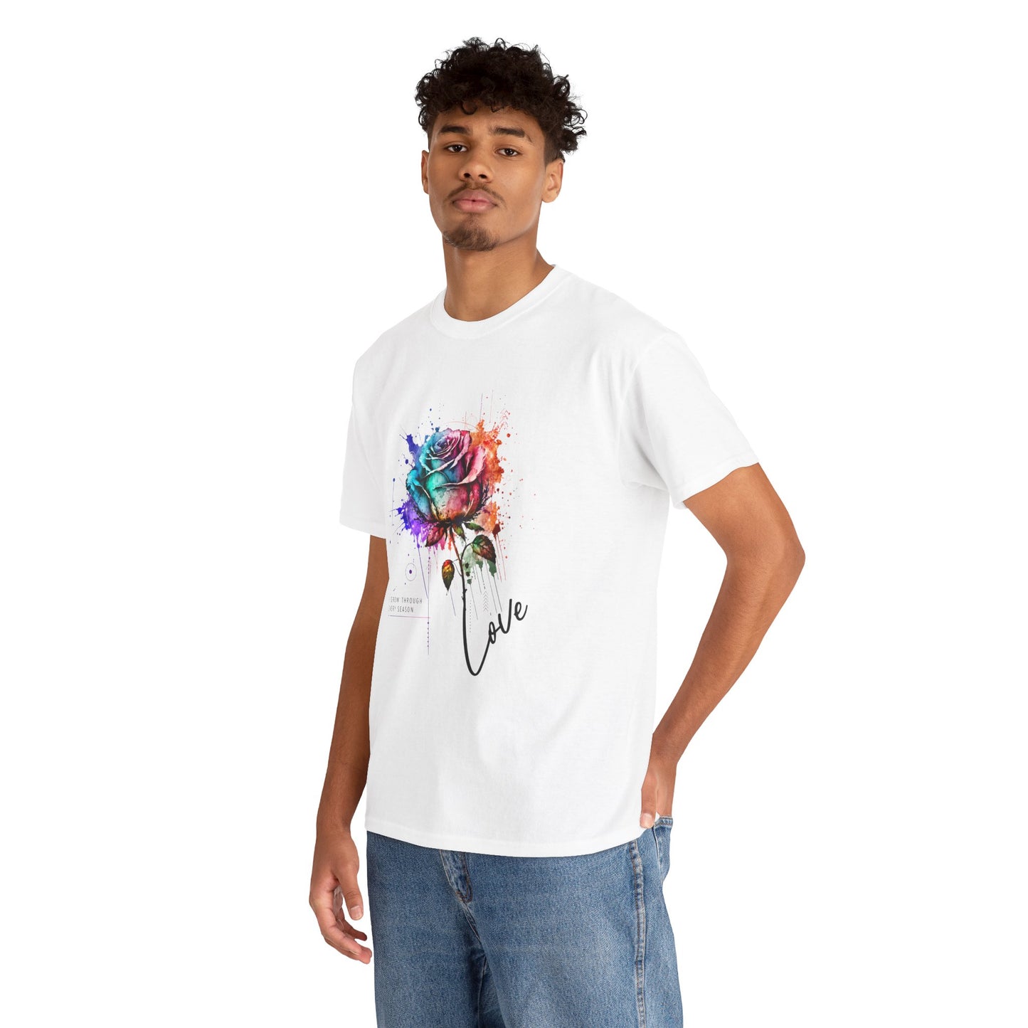 Love Watercolor Rose Growth Tee