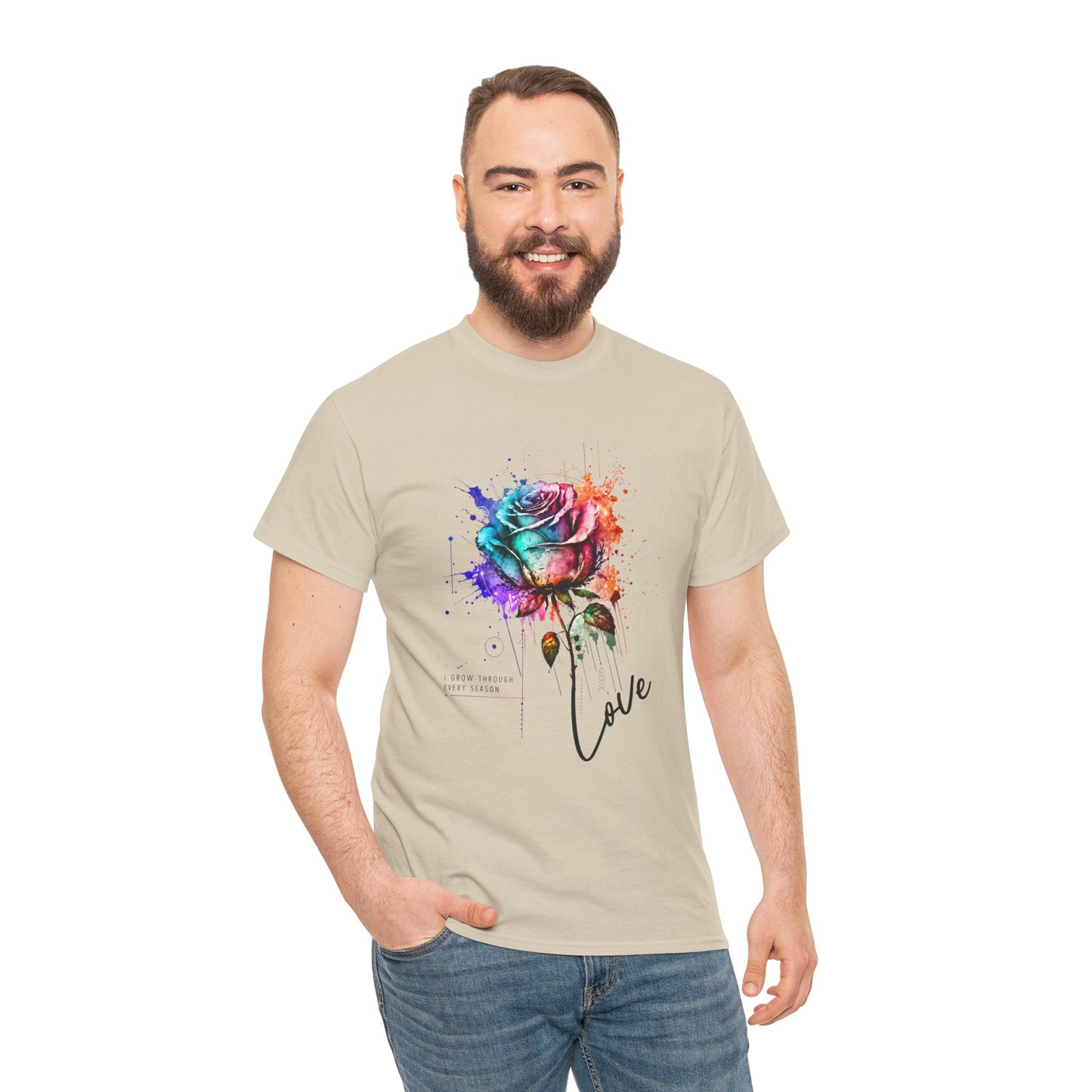 Love Watercolor Rose Growth Tee