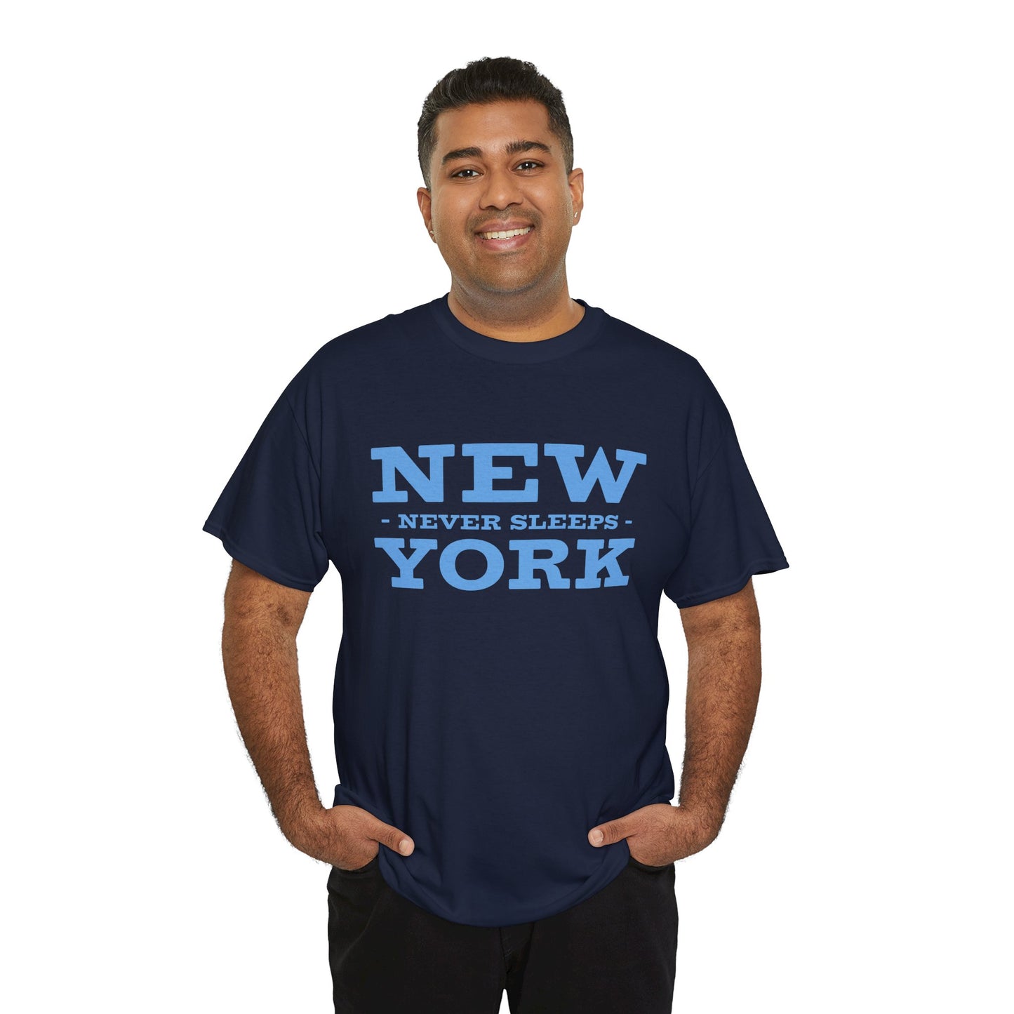 New York Never Sleeps T-Shirt - Unisex Heavy Cotton Tee