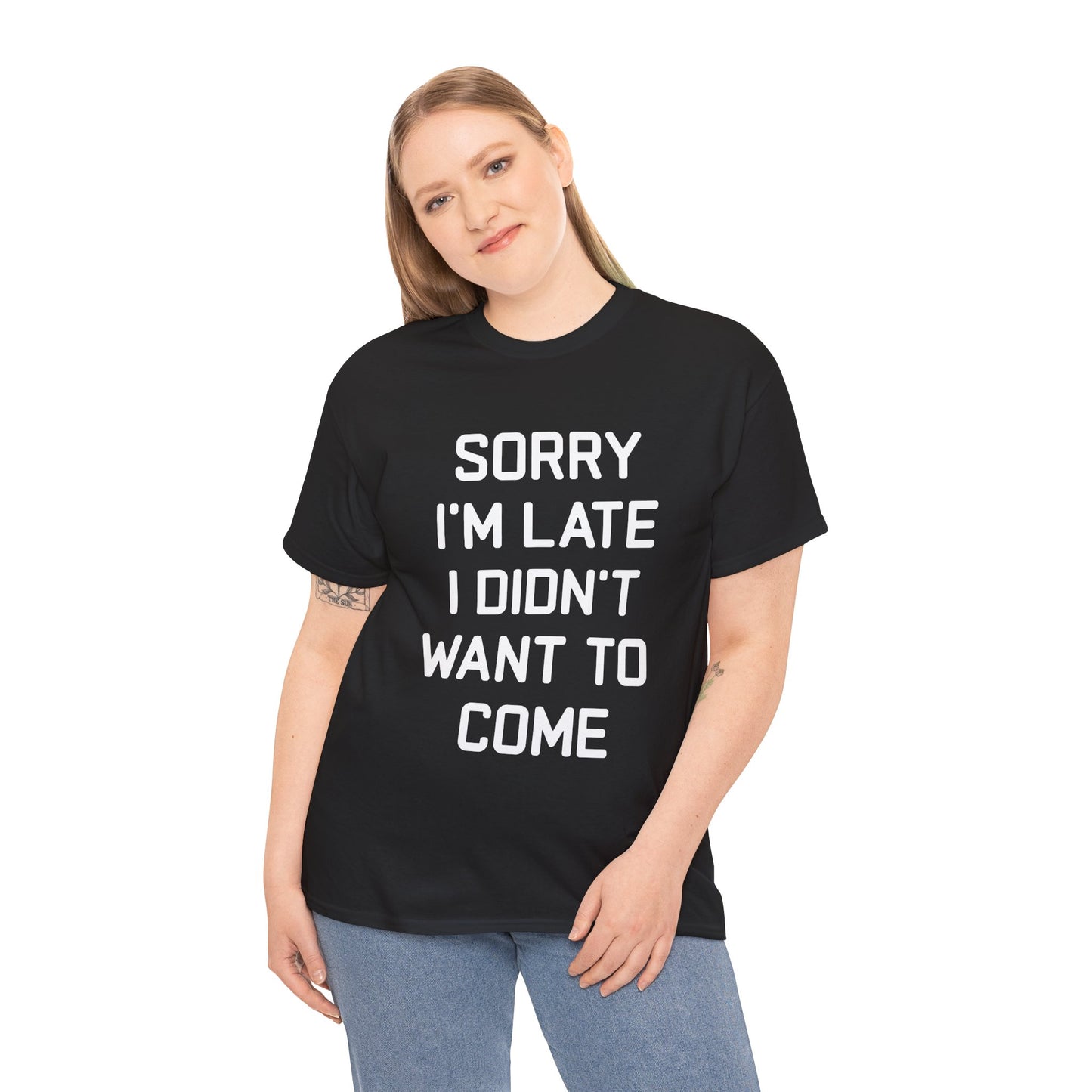 The Honest Introvert: Sorry I’m Late Sarcastic Graphic Tee