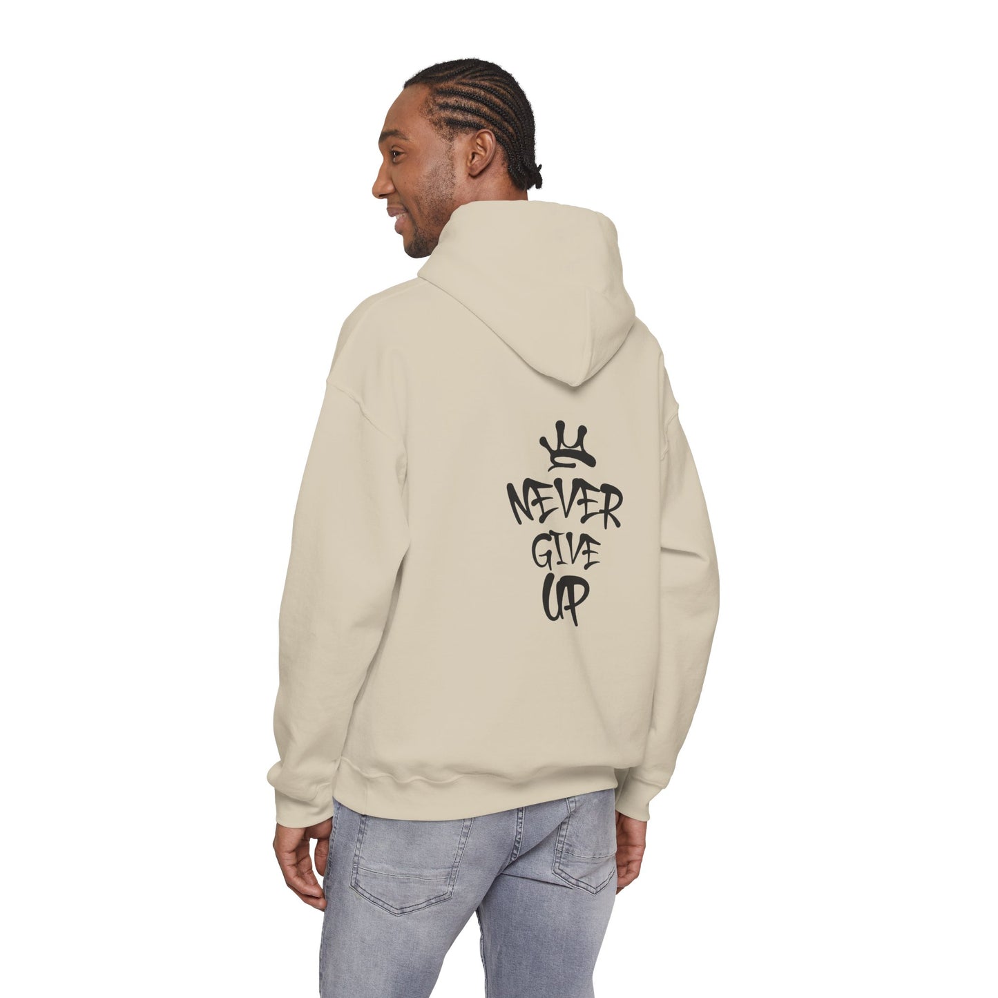 Never Give Up Motivational Hoodie