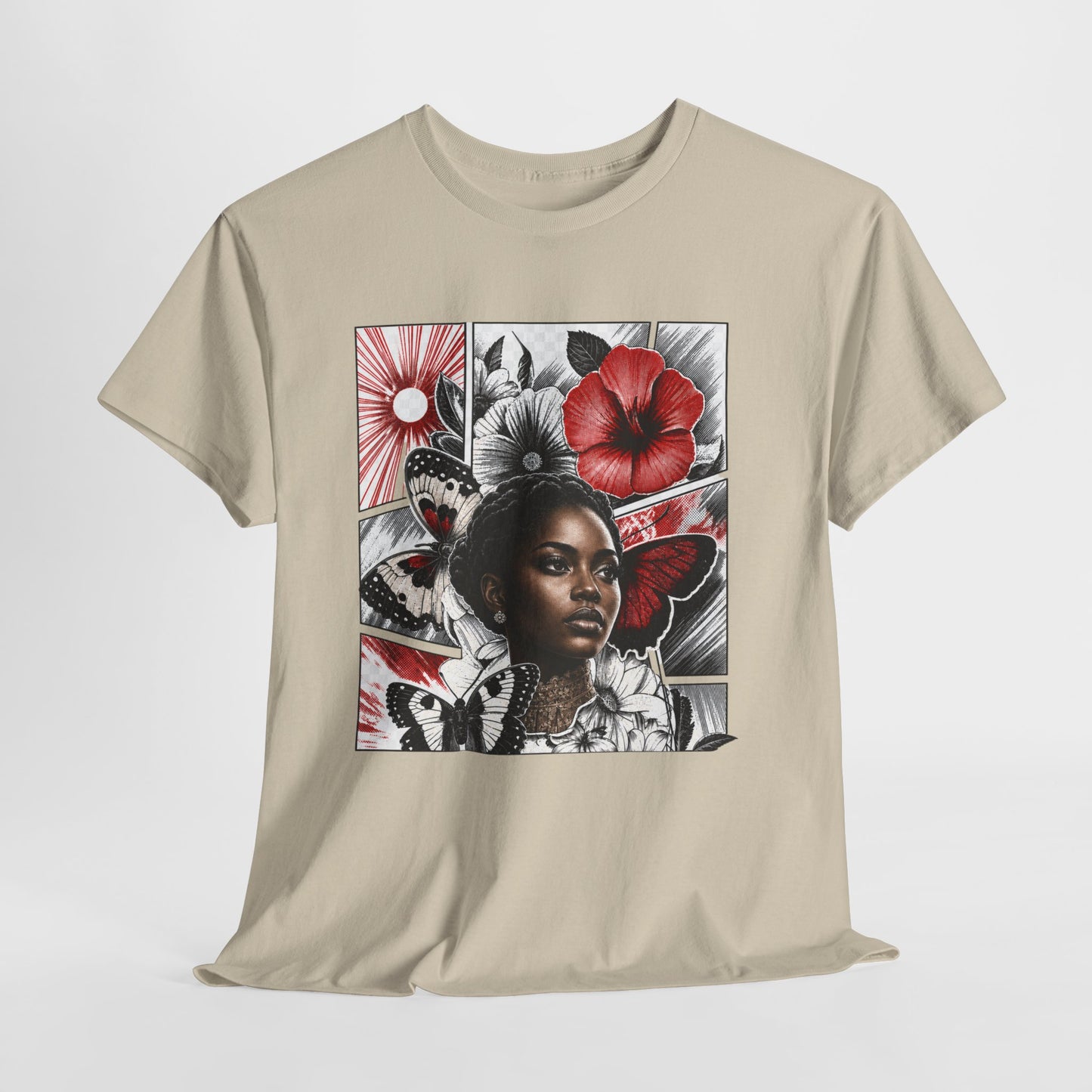 Floral Butterfly Portrait Graphic Tee