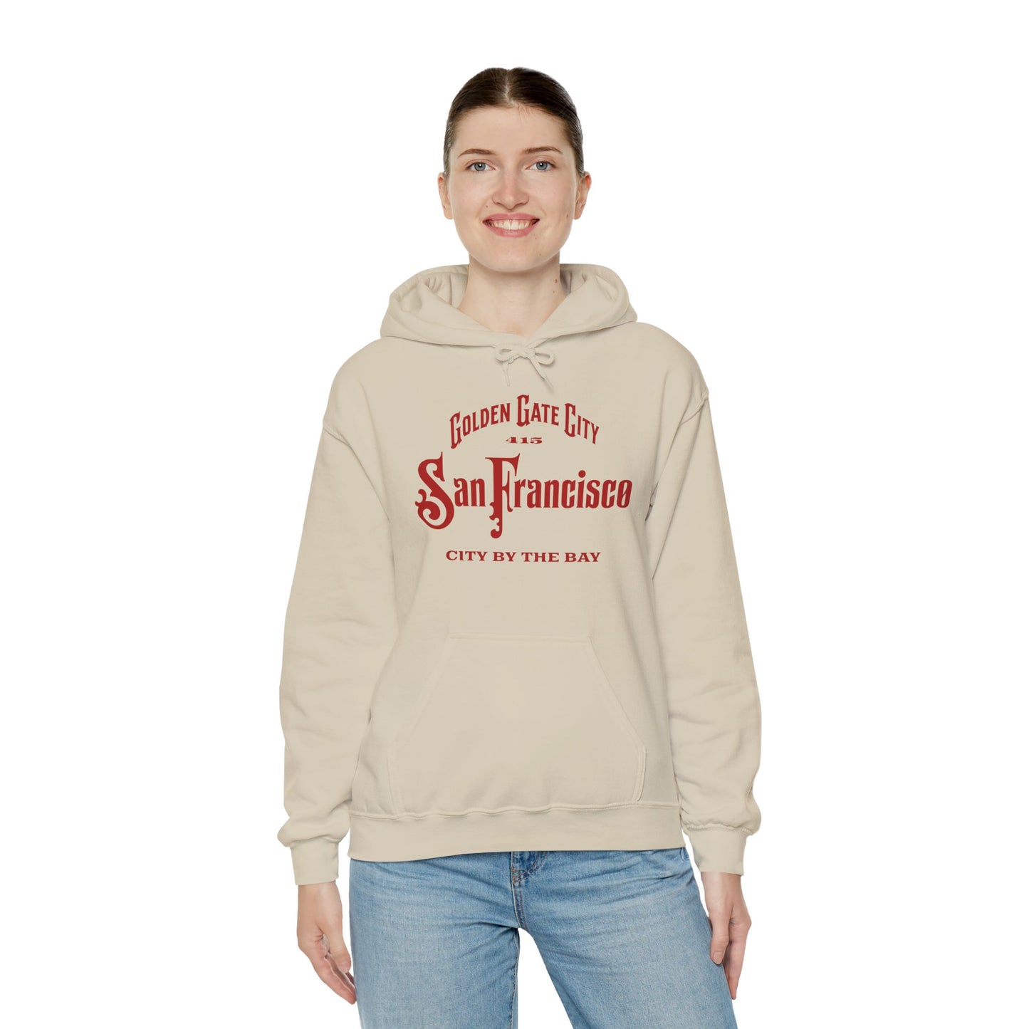 San Francisco City by the Bay Vintage Script Hoodie