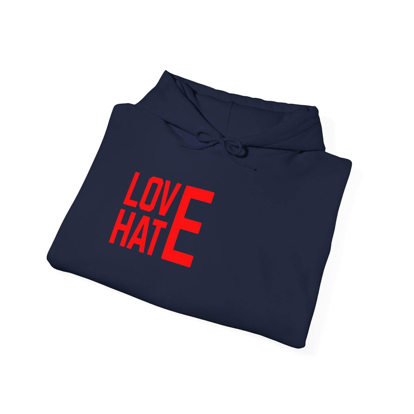LOVE HATE Unisex Hoodie – Cozy Everyday Pullover by Dripp’N Gear, Perfect for Gifts & Holidays