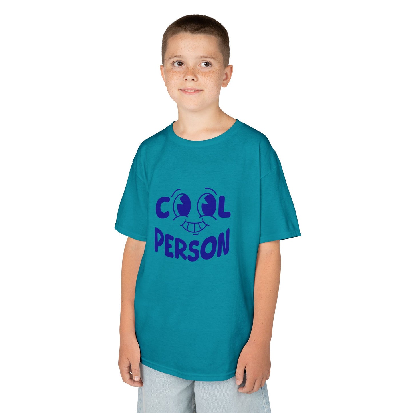 Positive Energy: Kids "Cool Person" Premium Smiley Graphic Tee