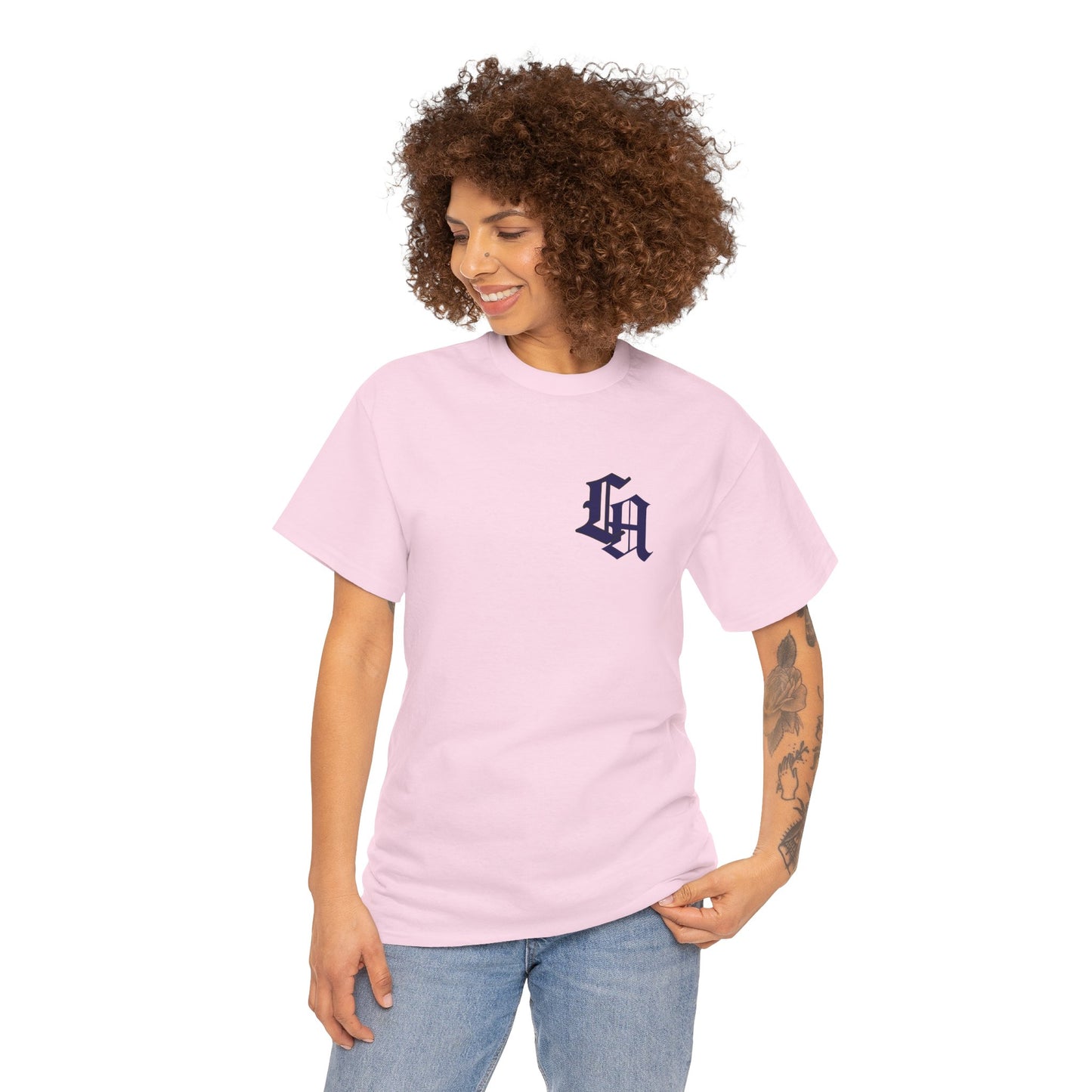 Gothic LA Minimalist Chest Tee: Premium Urban Streetwear