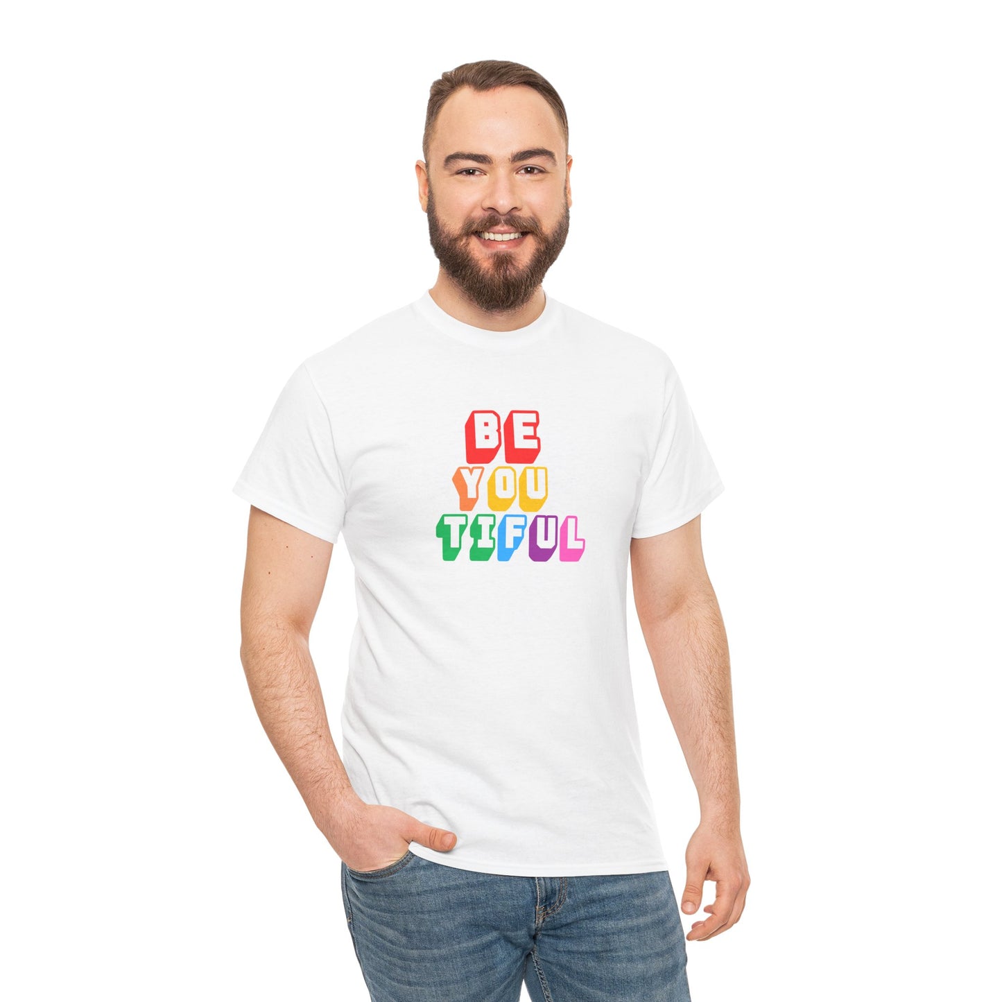 BeYOUtiful Color Block Graphic Tee