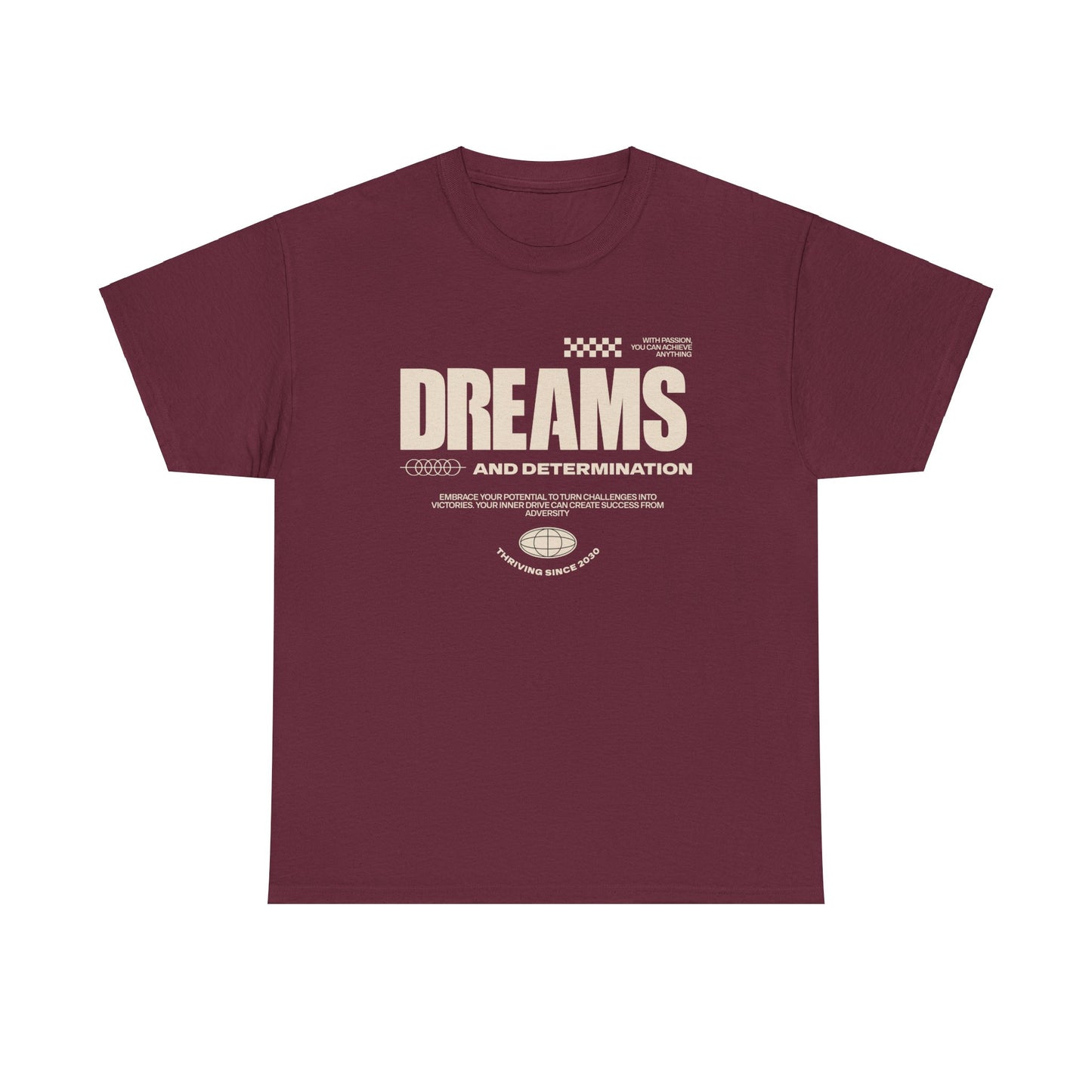 Accept your Dreams and determination, and use them to overcome these obstacles, Heavy Cotton T-Shirt for Unisex