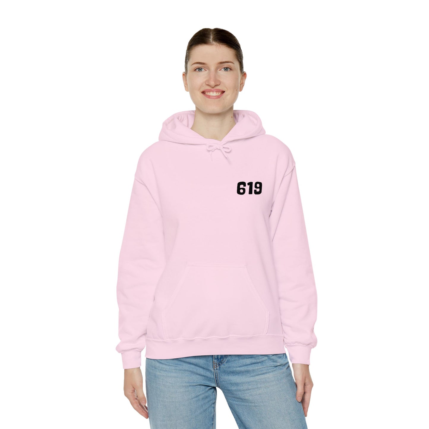 619 Heritage: Minimalist Embroidered Chest Print Premium Hoodie