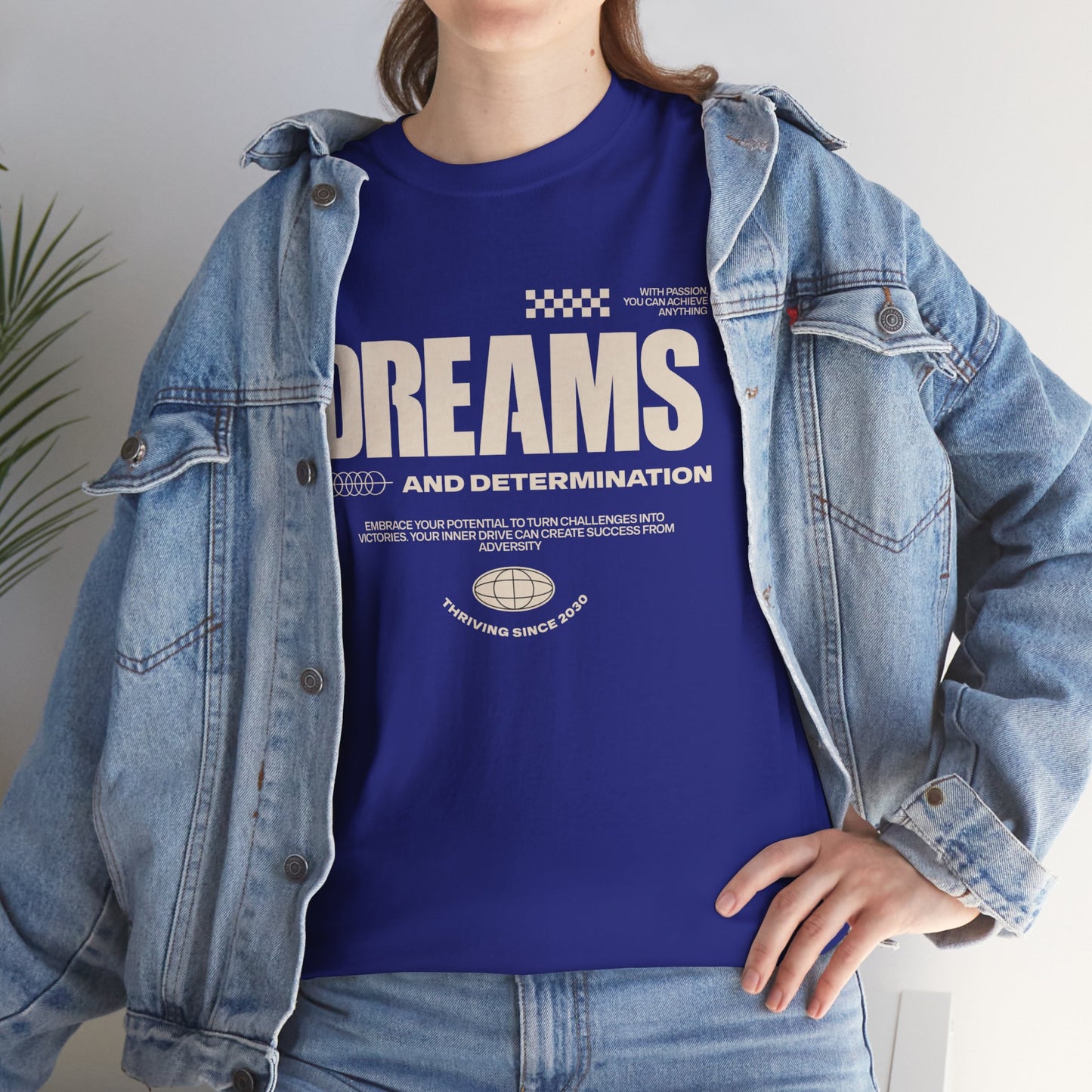 Accept your Dreams and determination, and use them to overcome these obstacles, Heavy Cotton T-Shirt for Unisex