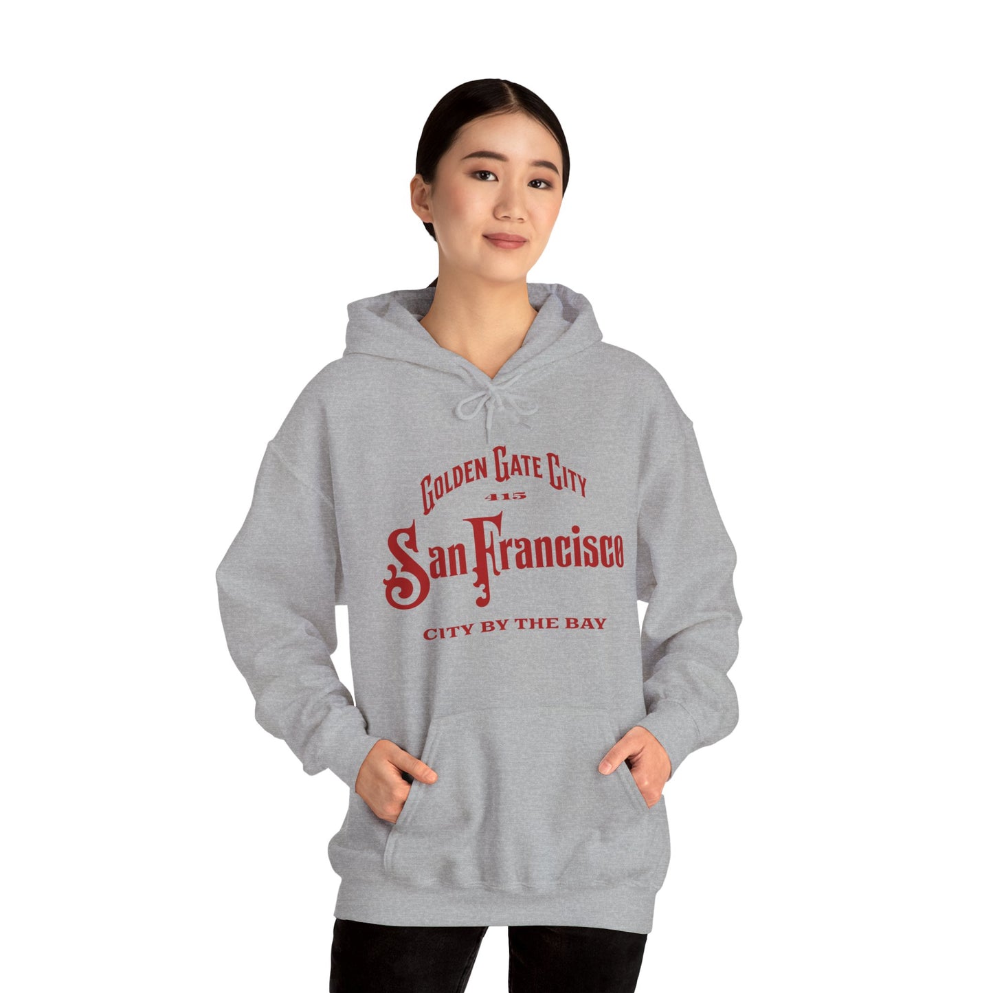 San Francisco City by the Bay Vintage Script Hoodie