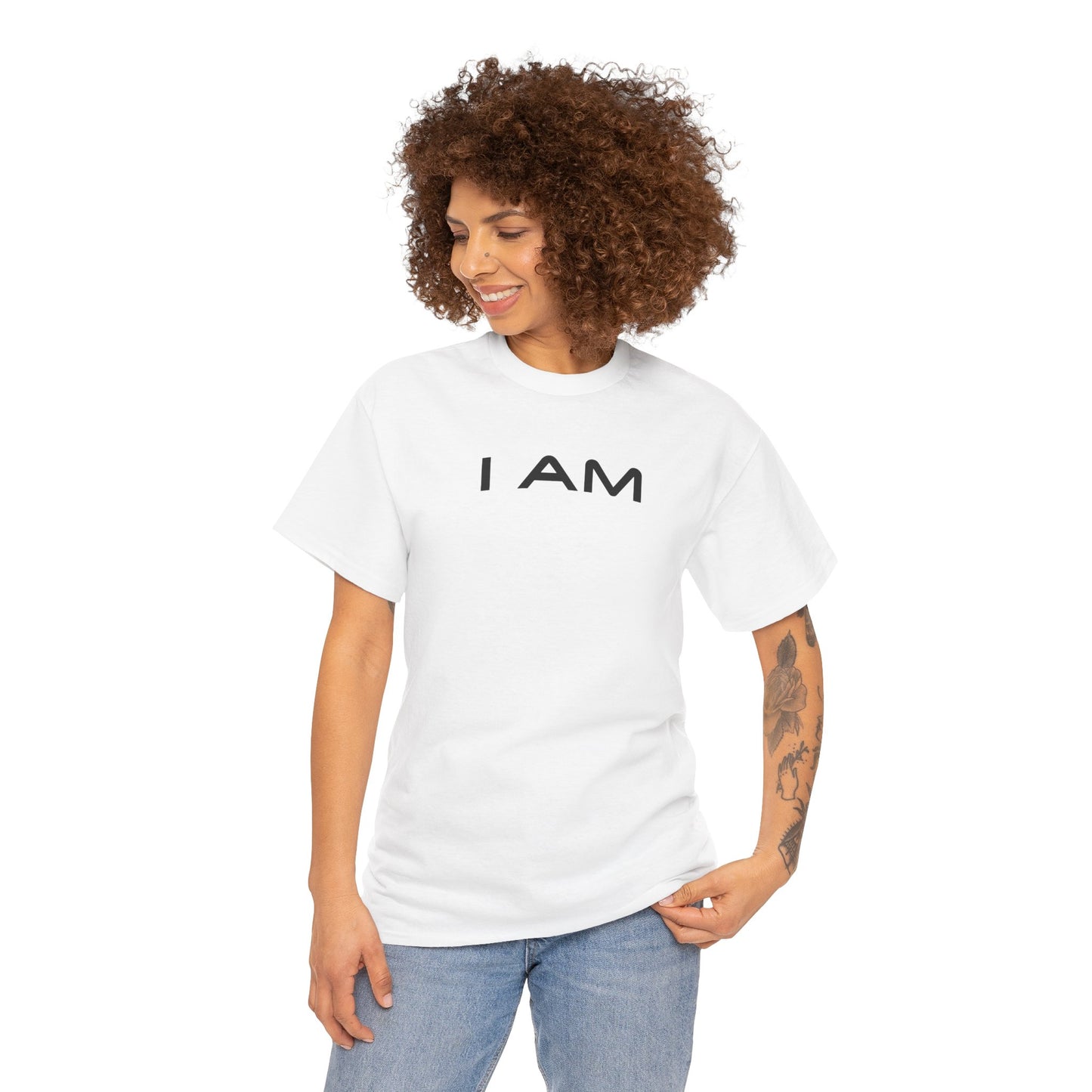 I AM Unisex Heavy Cotton Tee - Inspirational Graphic T-Shirt