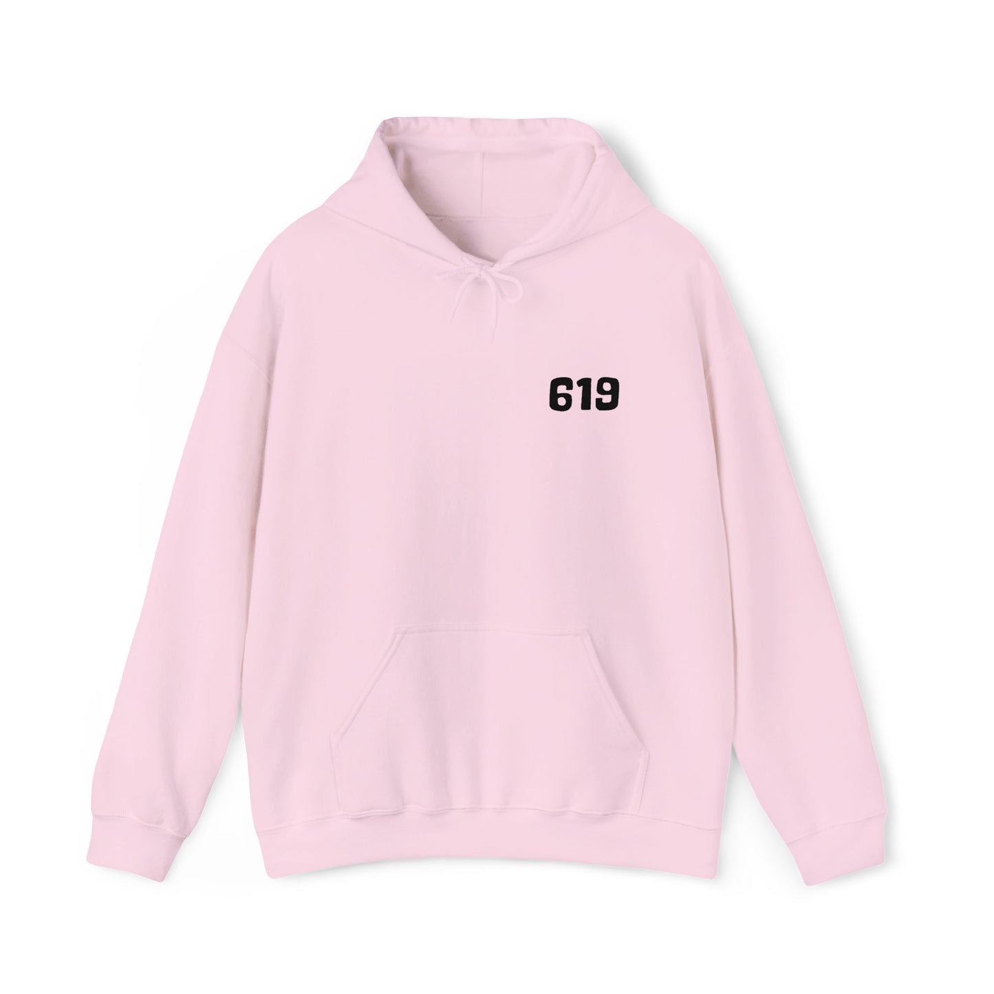 619 Heritage: Minimalist Embroidered Chest Print Premium Hoodie