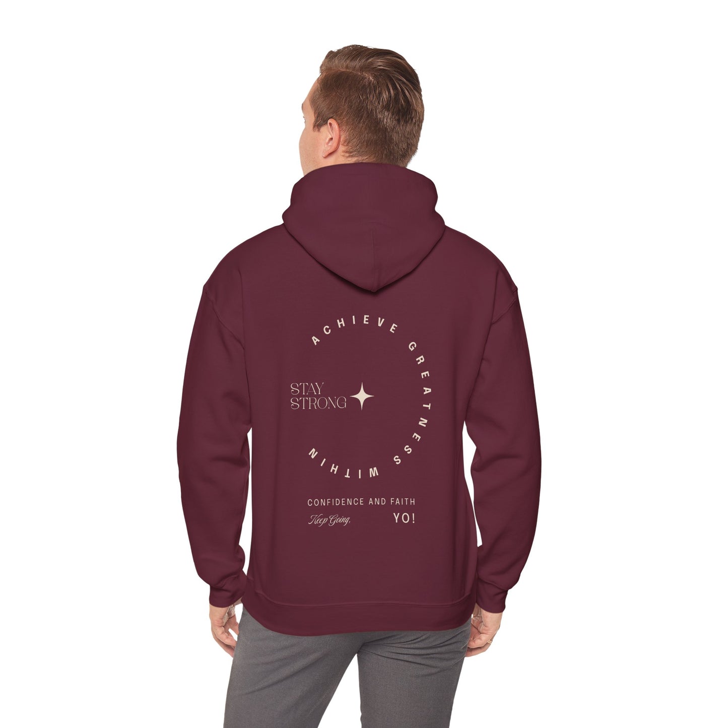 Achieve Greatness Within Heavy Blend™ Hooded Sweatshirt