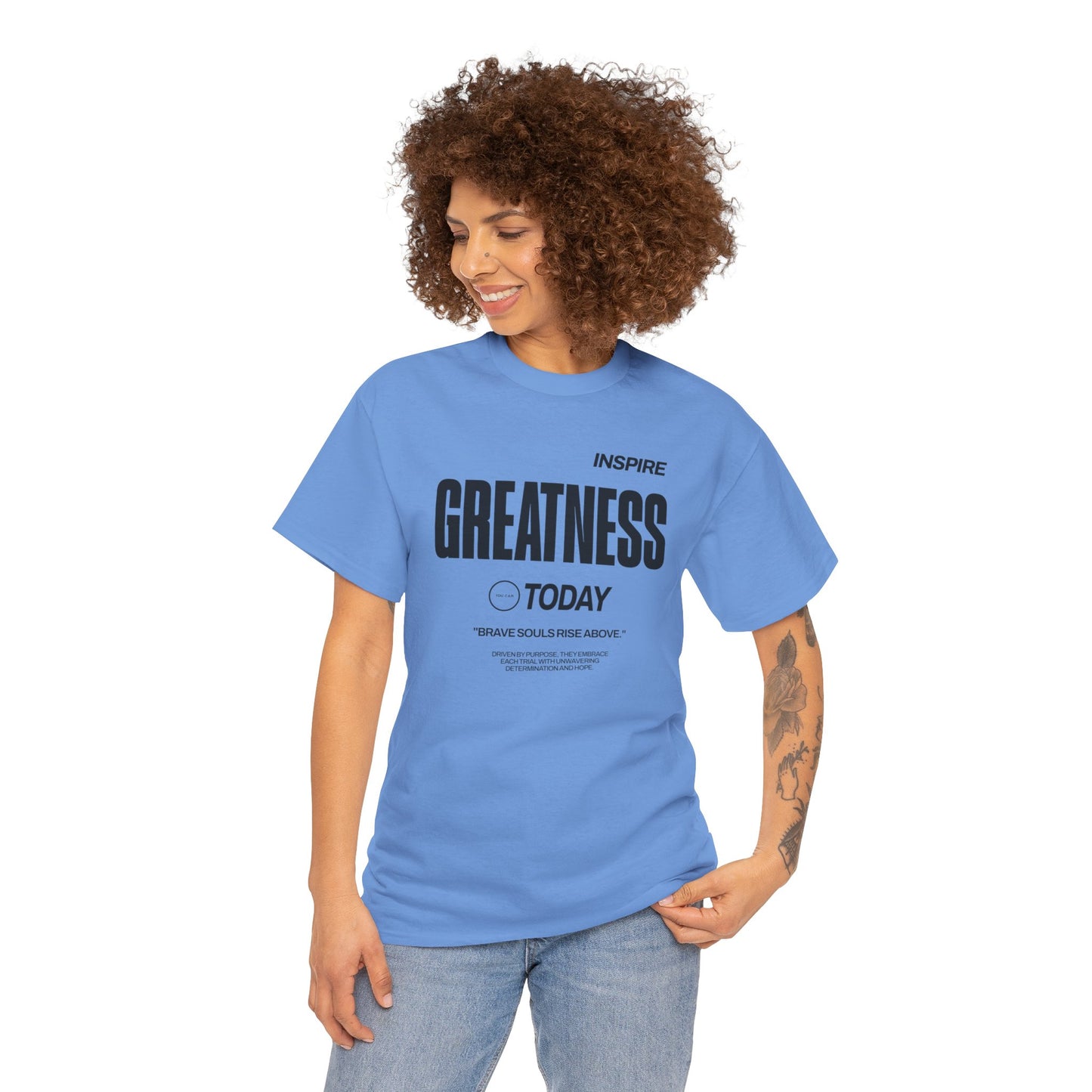 Inspire Greatness lighter color shirts Unisex Heavy Cotton Tee