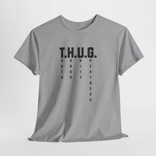 Pure Character: T.H.U.G. Vertical Acronym Premium Graphic Tee