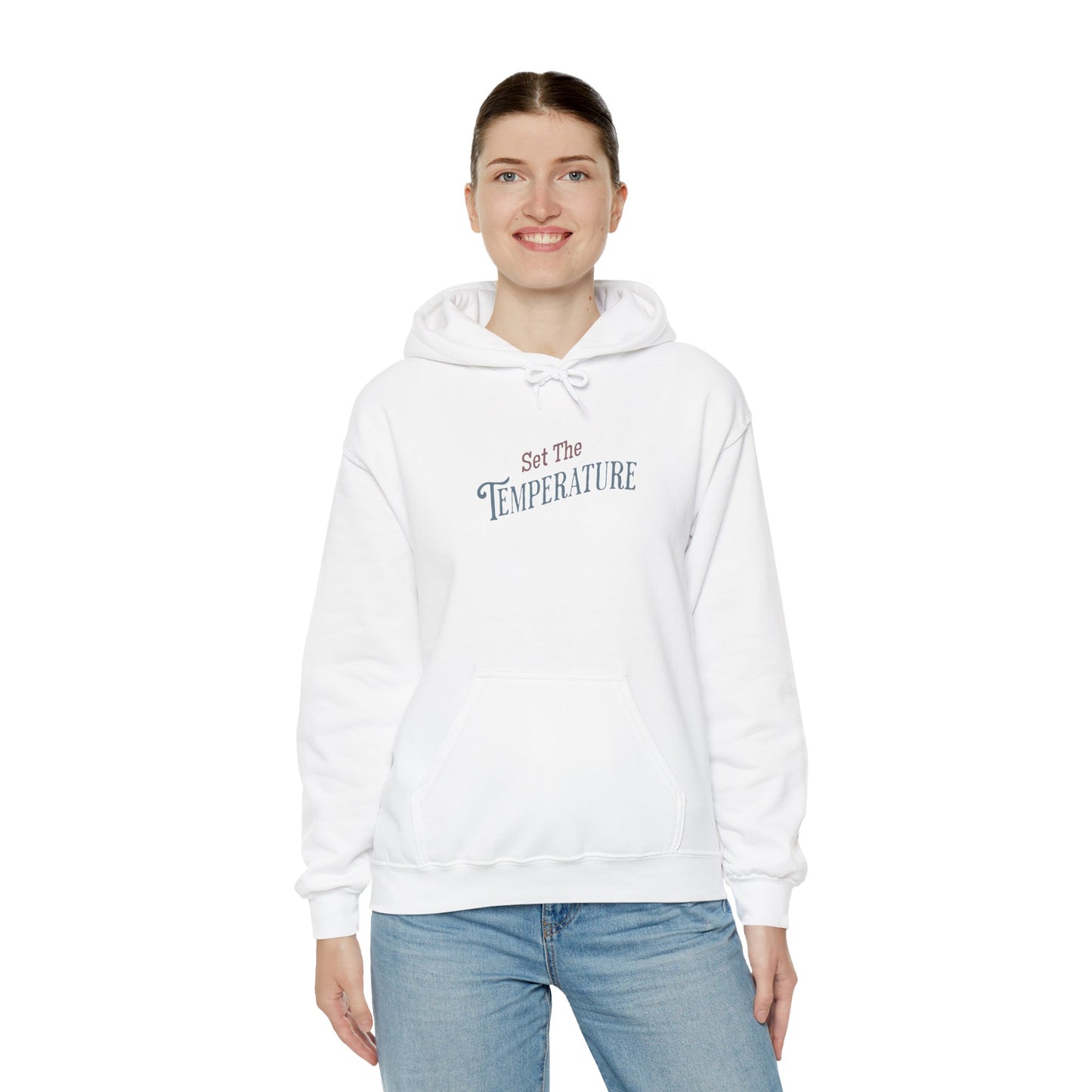Cozy Set The Temperature Hoodie – Unisex Warm Sweatshirt, Winter Fashion Gift, Casual Everyday Wear