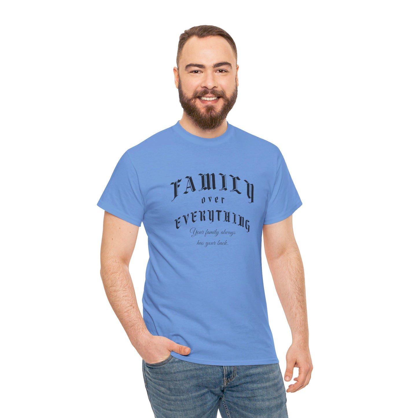 Your family always has your back Unisex Heavy Cotton Tee