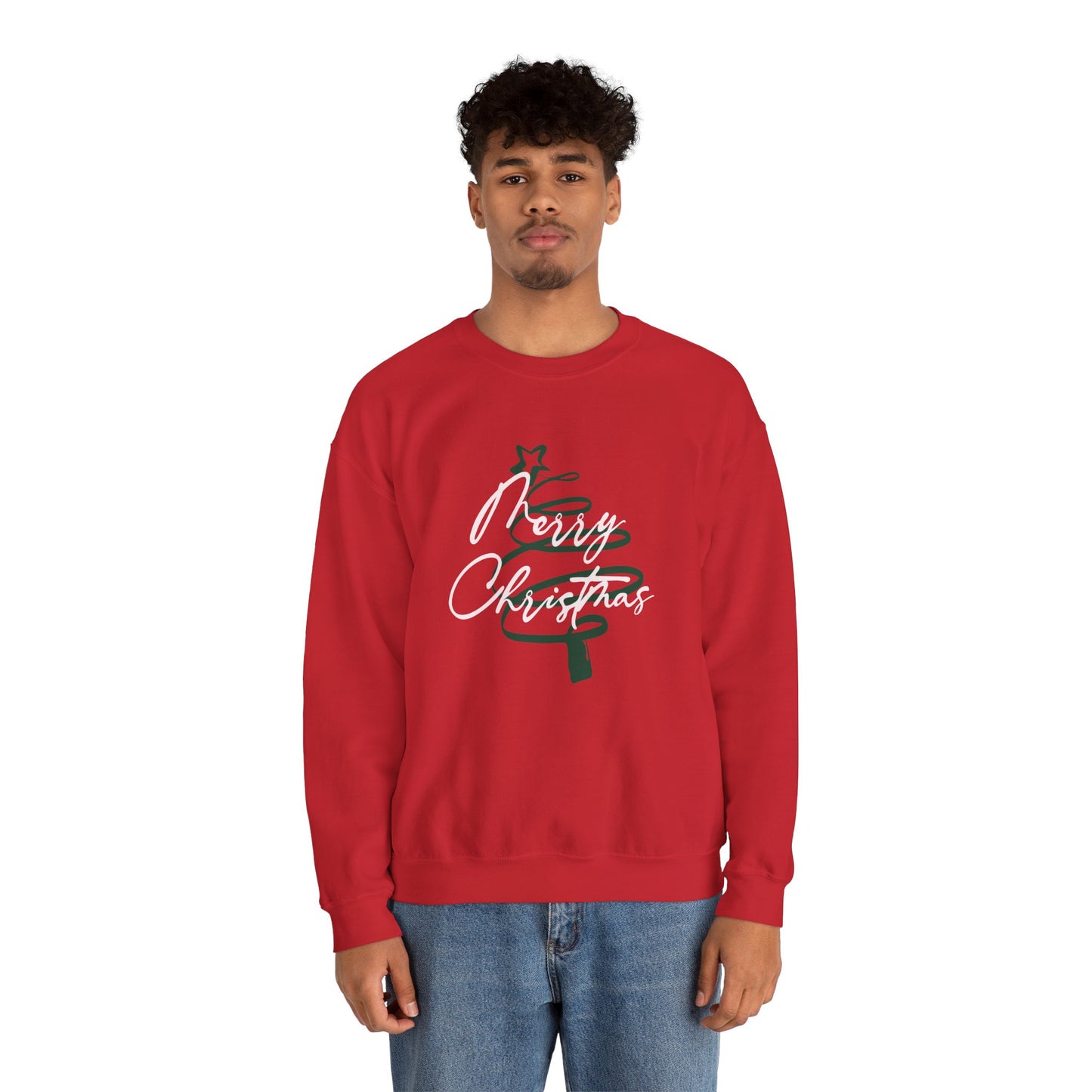 Festive Merry Christmas Unisex Crewneck Sweatshirt