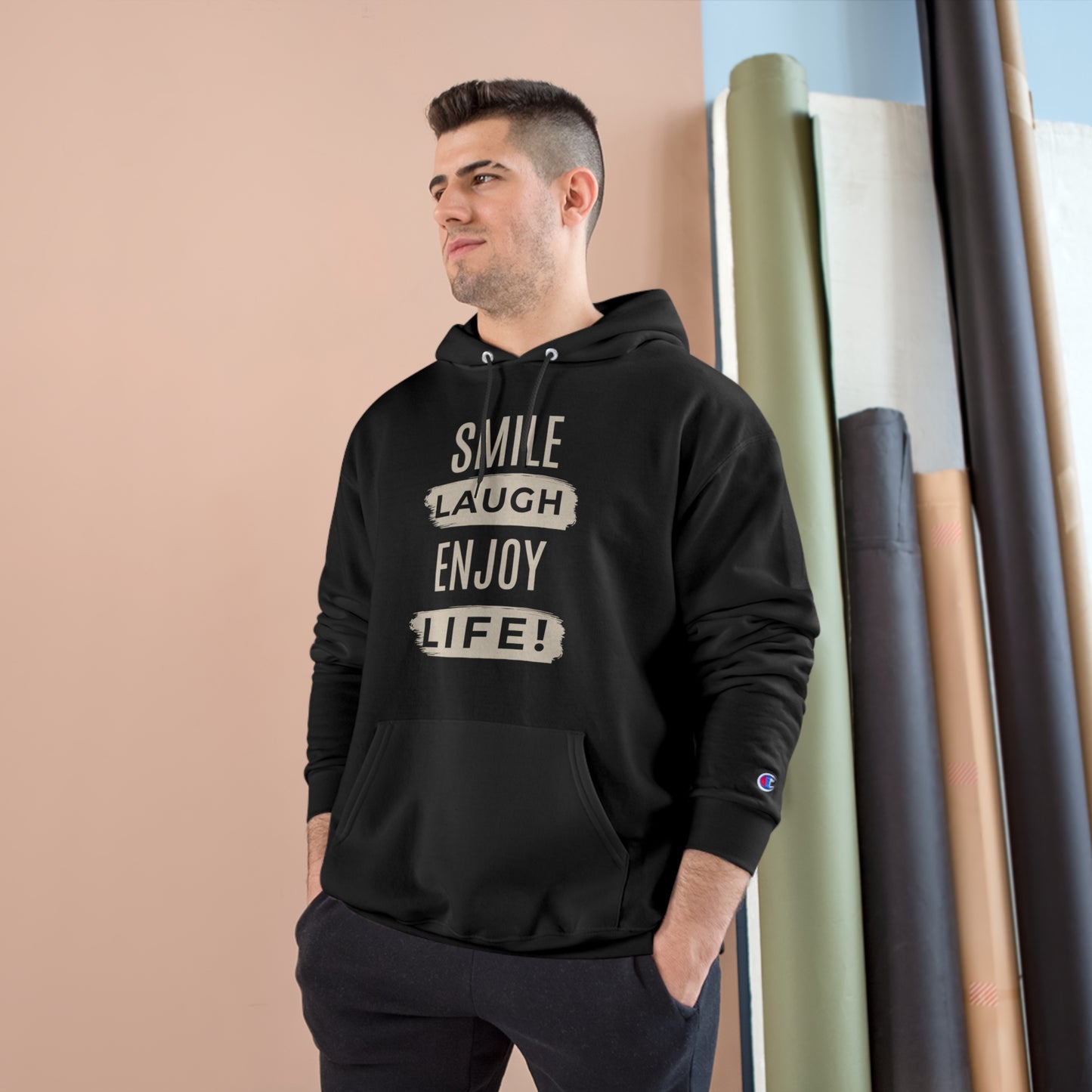 Smile Laugh Enjoy Life Champion Hoodie