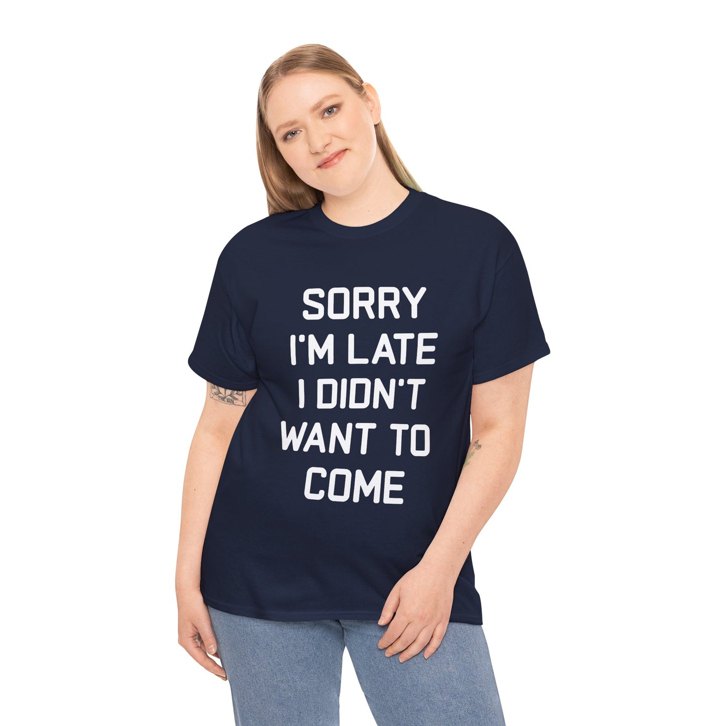 The Honest Introvert: Sorry I’m Late Sarcastic Graphic Tee