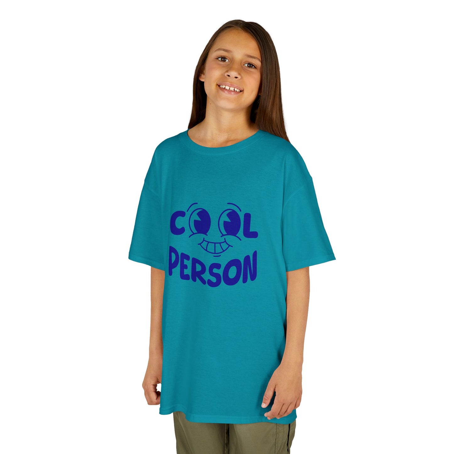 Positive Energy: Kids "Cool Person" Premium Smiley Graphic Tee