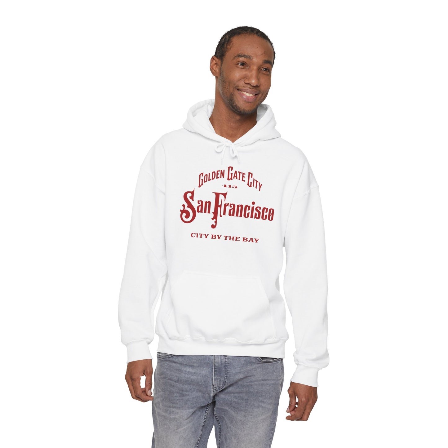 San Francisco City by the Bay Vintage Script Hoodie