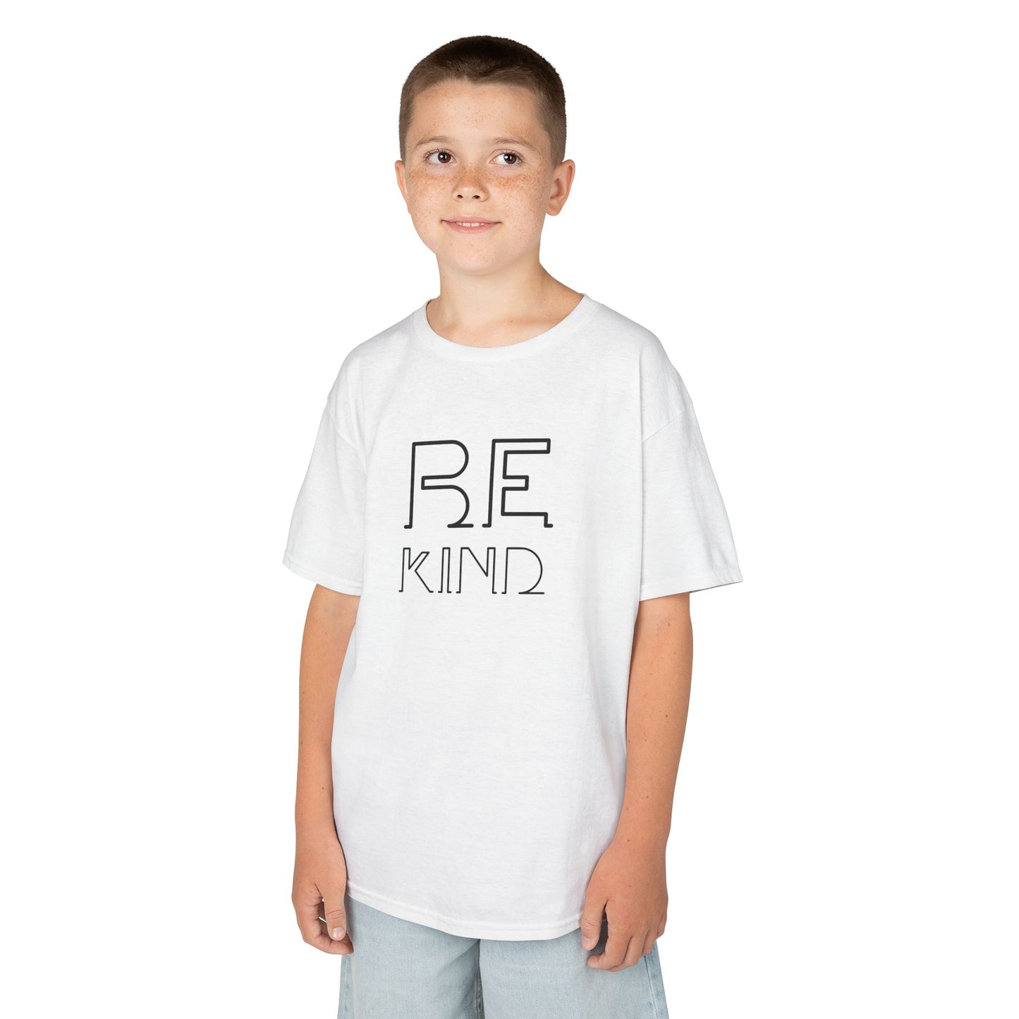 Kids T-Shirt — "Be Kind" Minimalist Typography Tee