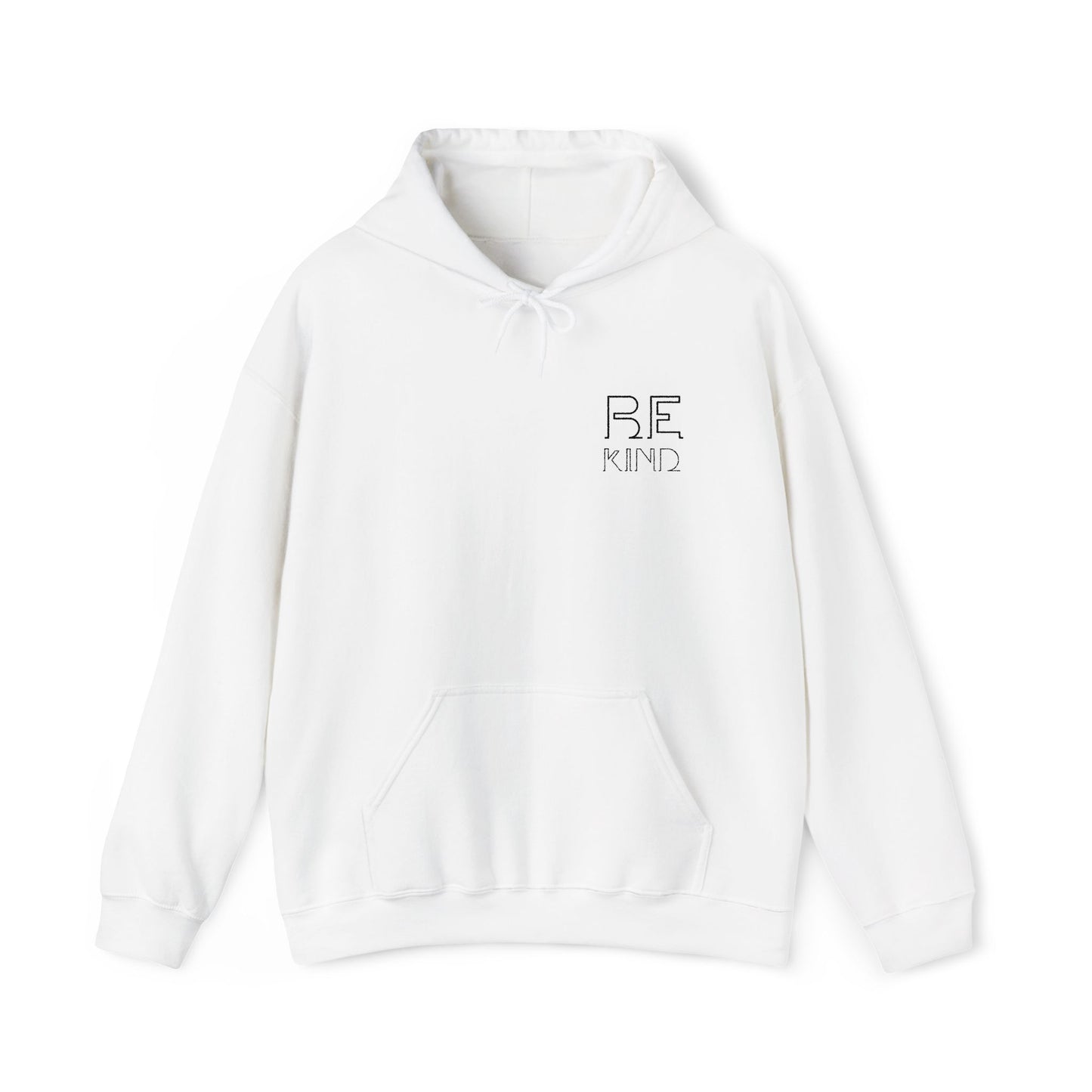 Be Kind: Minimalist Embroidered Chest Print Premium Hoodie