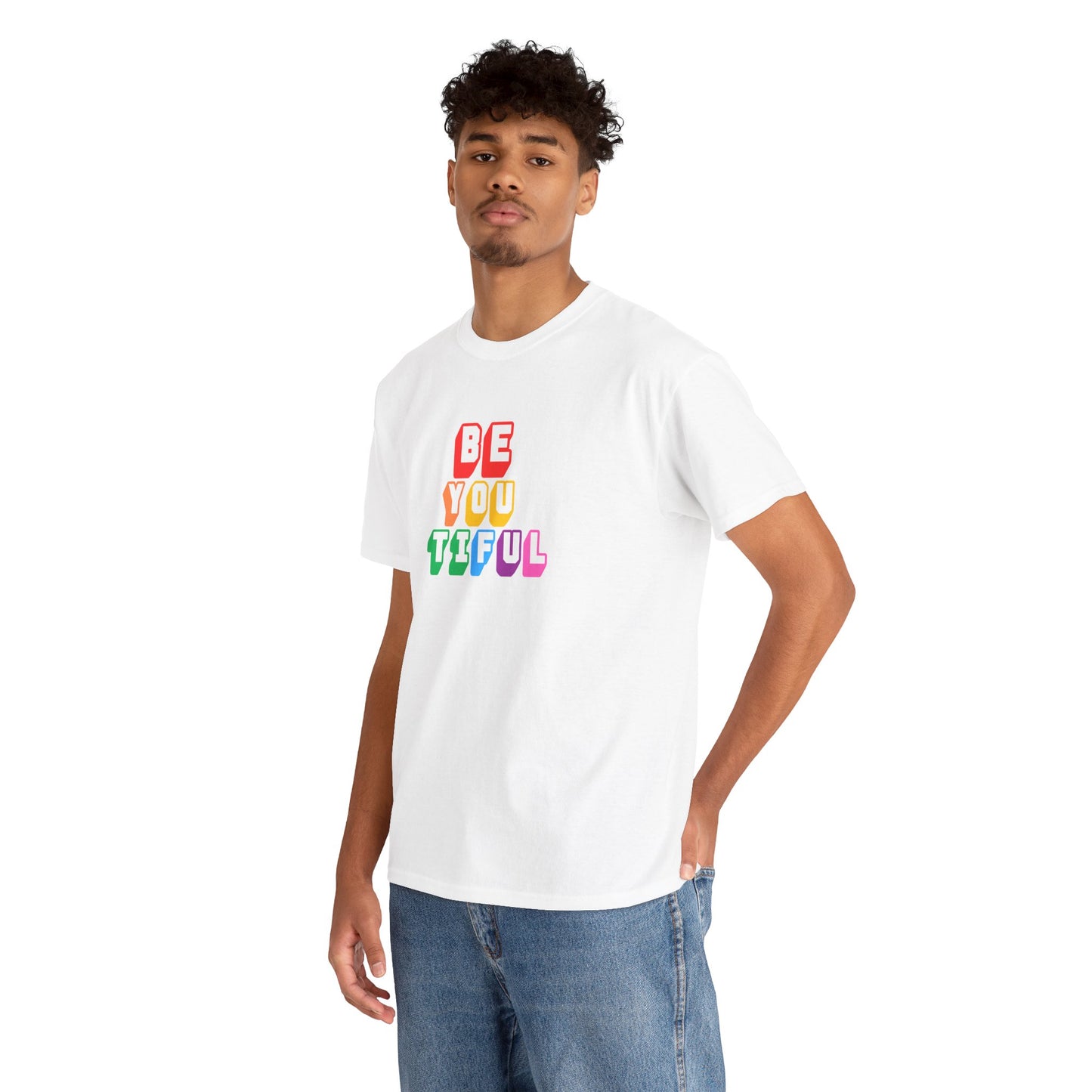 BeYOUtiful Color Block Graphic Tee