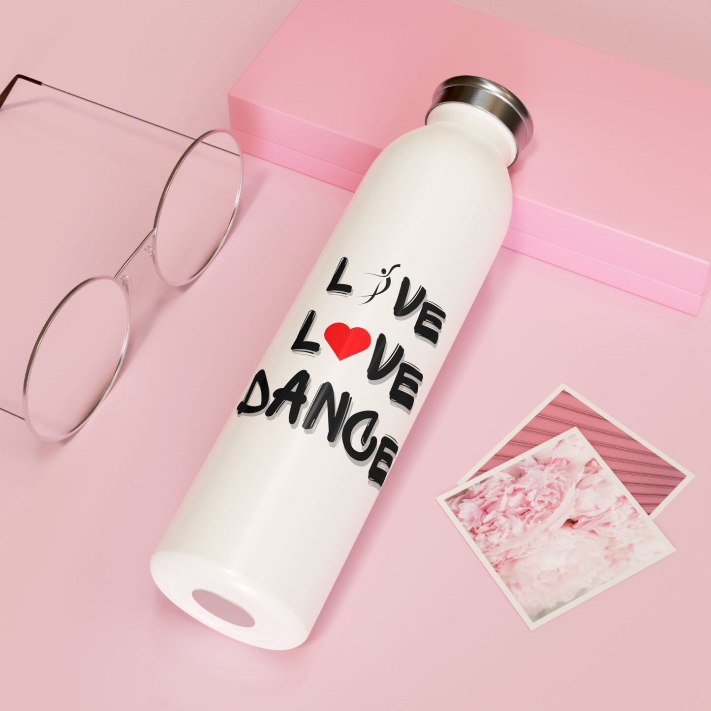 Live Love Dance Slim Water Bottle