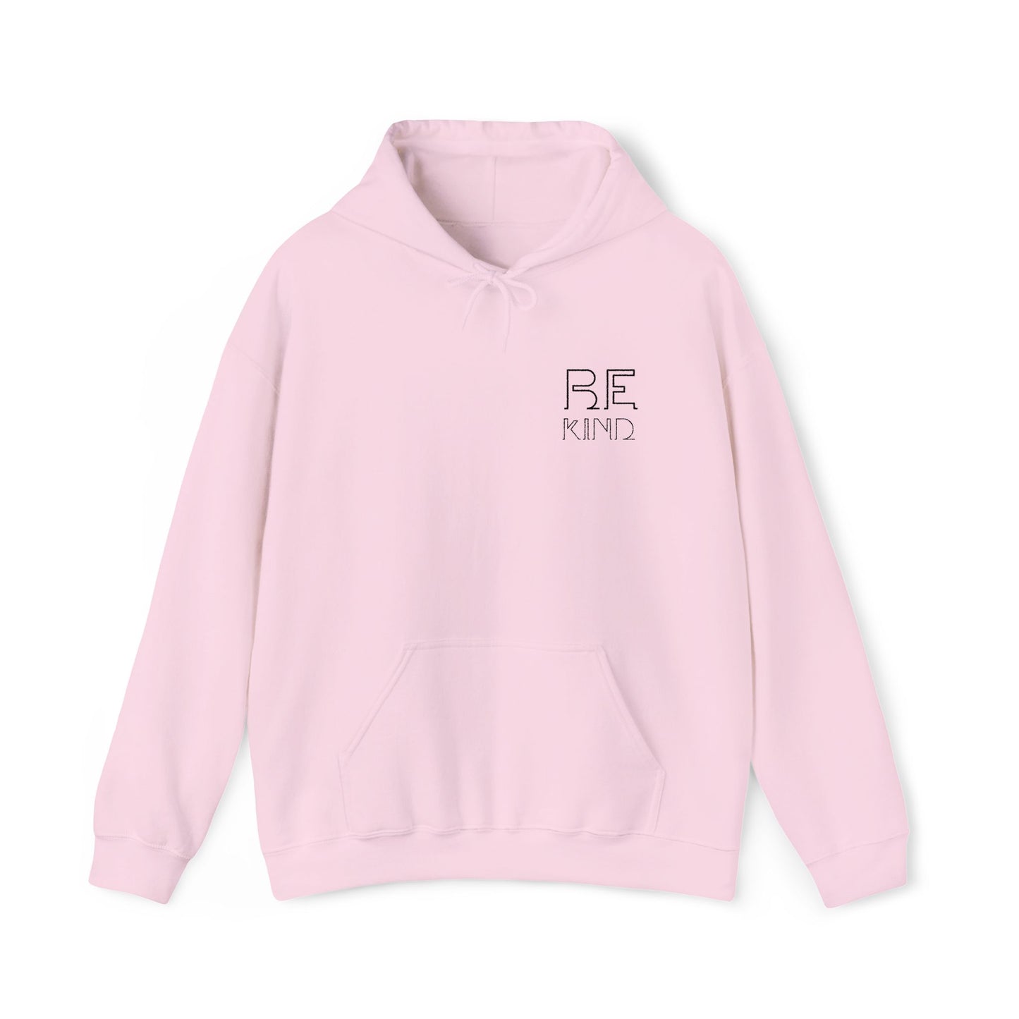 Be Kind: Minimalist Embroidered Chest Print Premium Hoodie