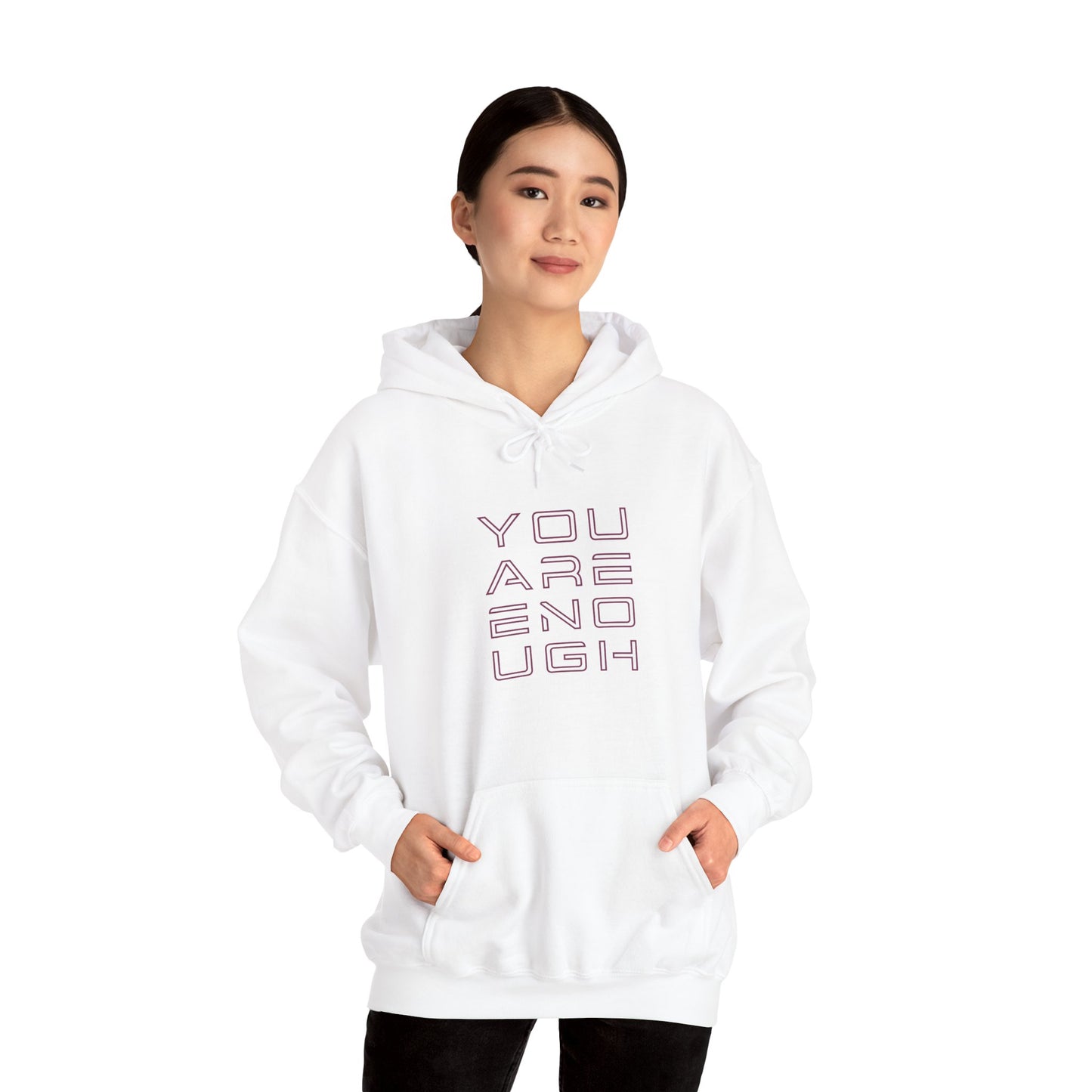You Are Enough Hoodie – Floral Inspiration