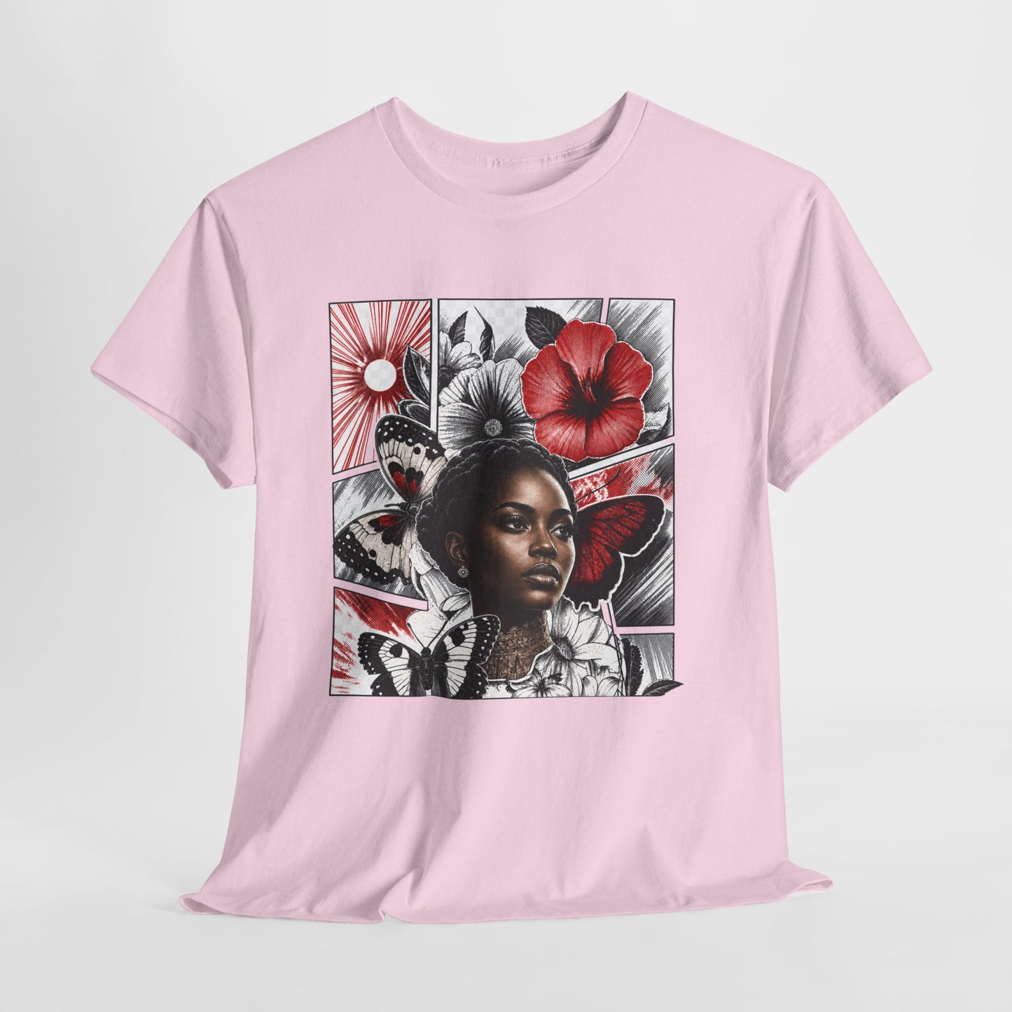 Floral Butterfly Portrait Graphic Tee