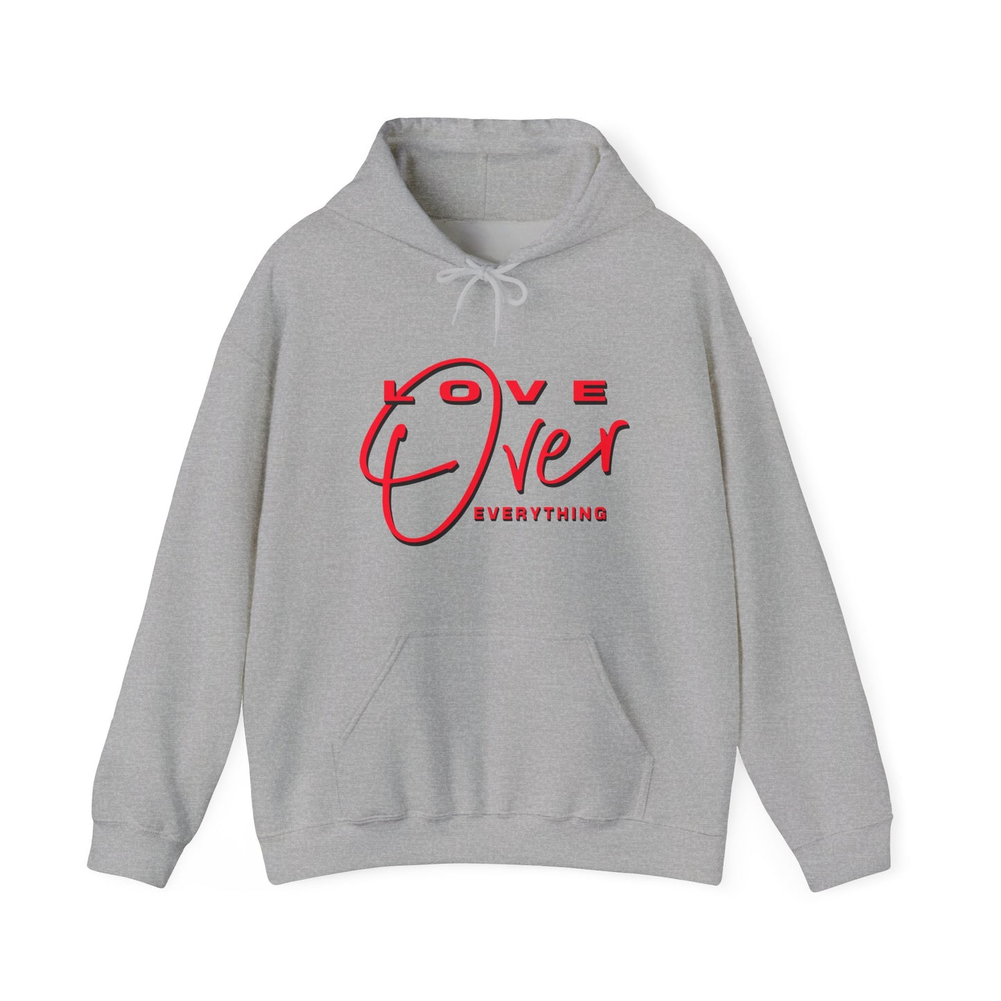 Love Over Everything: Red Script Graphic Premium Pullover