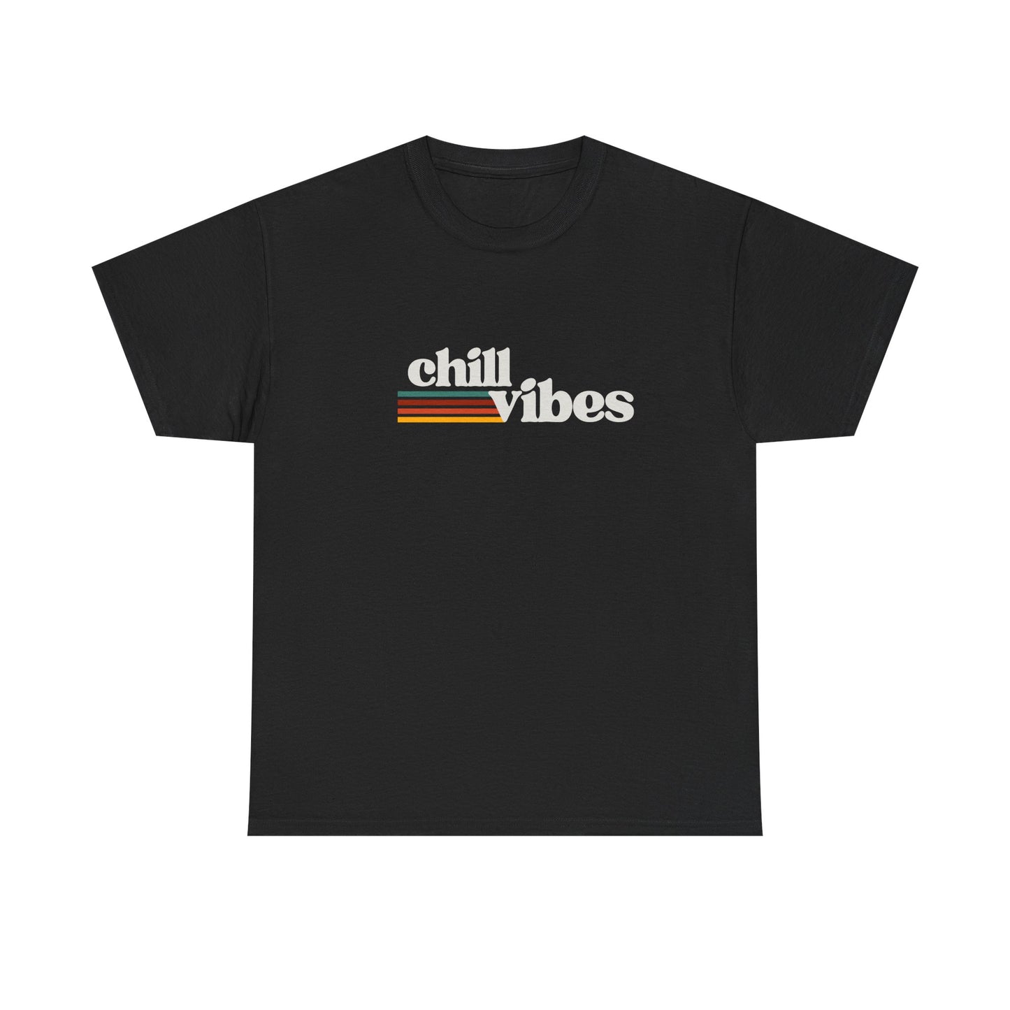 Sunset Soul: Chill Vibes Retro Stripe Premium Graphic Tee