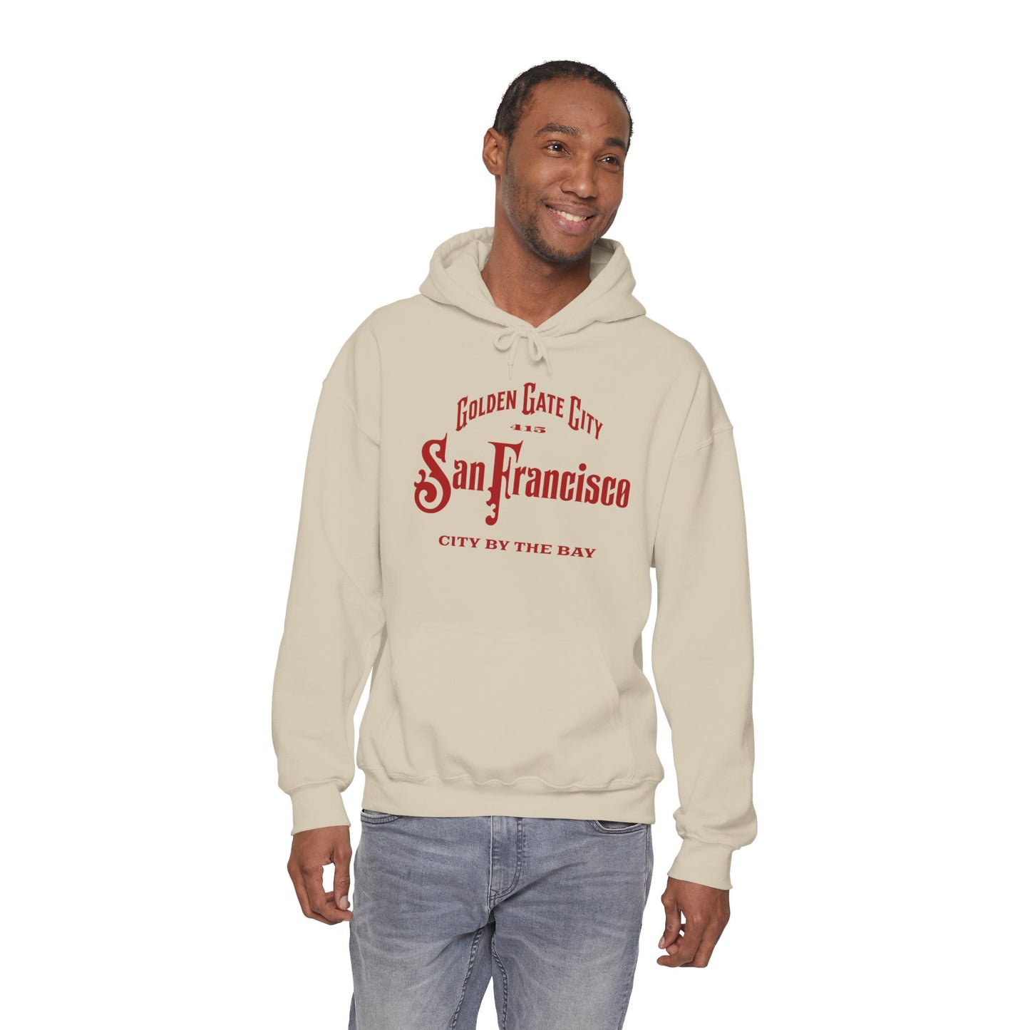 San Francisco City by the Bay Vintage Script Hoodie