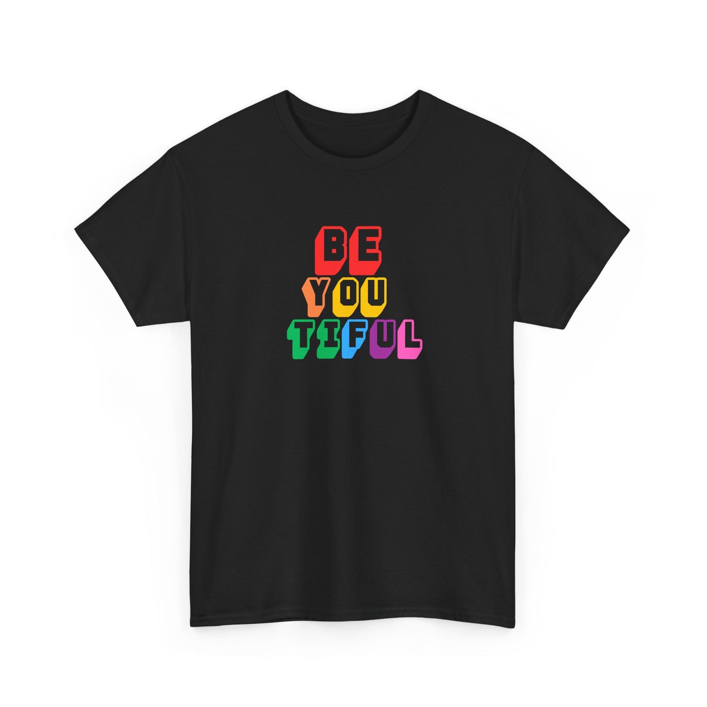 BeYOUtiful Color Block Graphic Tee