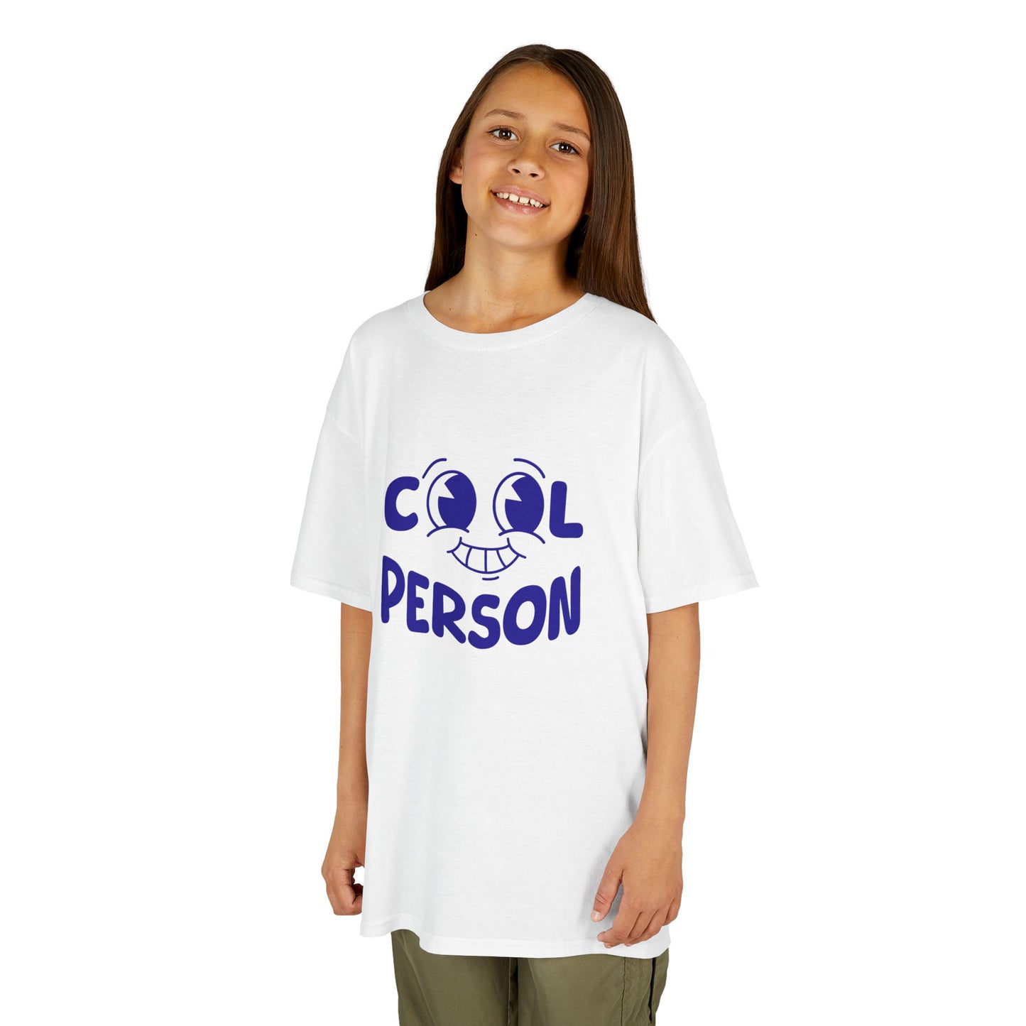 Positive Energy: Kids "Cool Person" Premium Smiley Graphic Tee