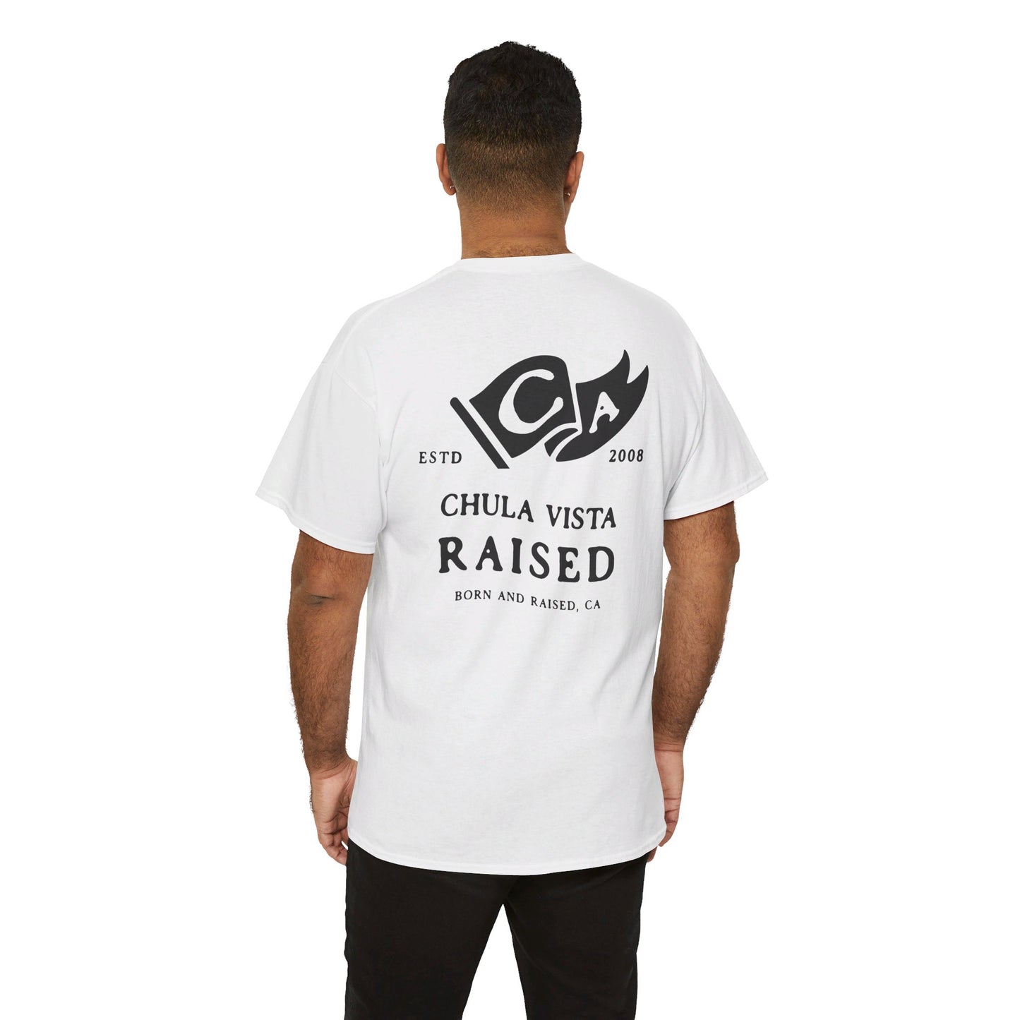 Born and Raised CHULA VISTA CA Unisex Heavy Cotton Tee