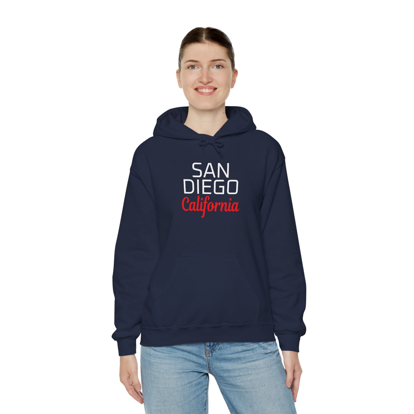 San Diego California Retro City Text Premium Hoodie