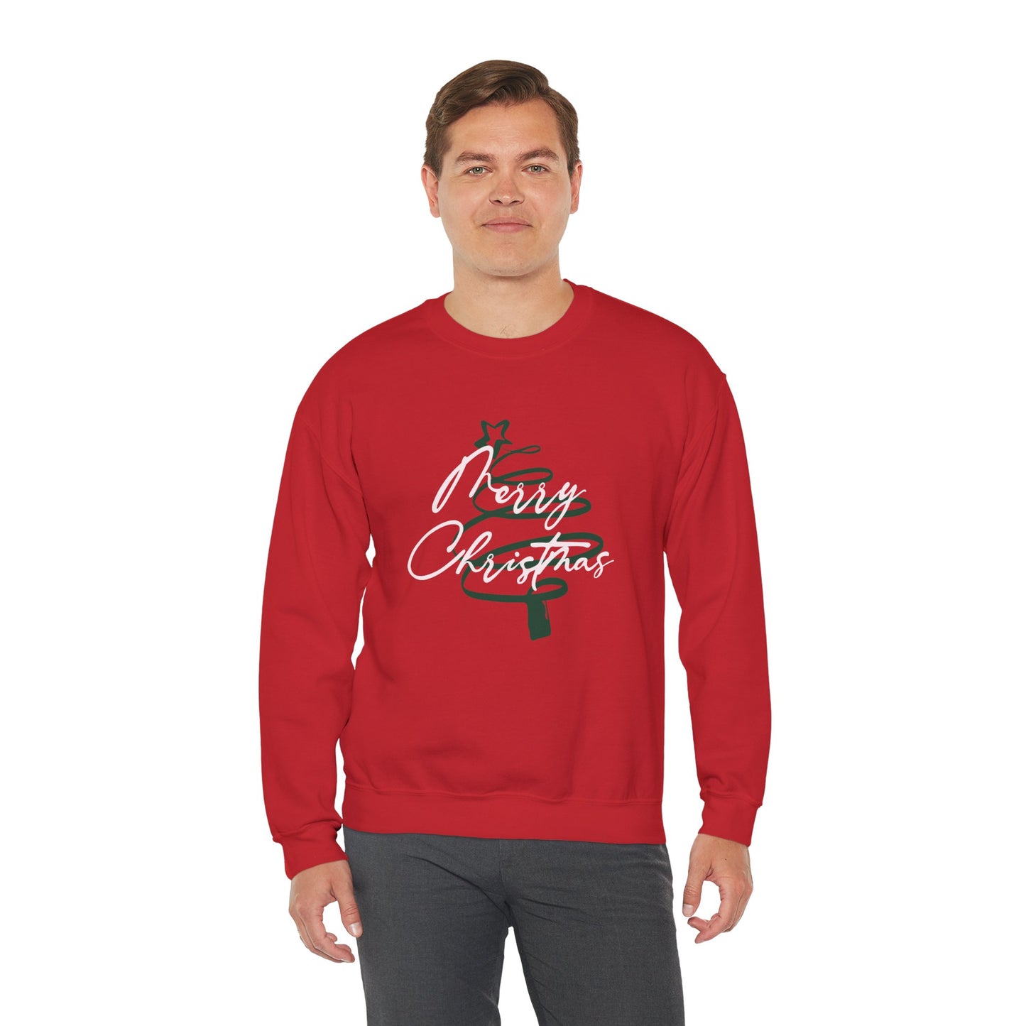 Festive Merry Christmas Unisex Crewneck Sweatshirt